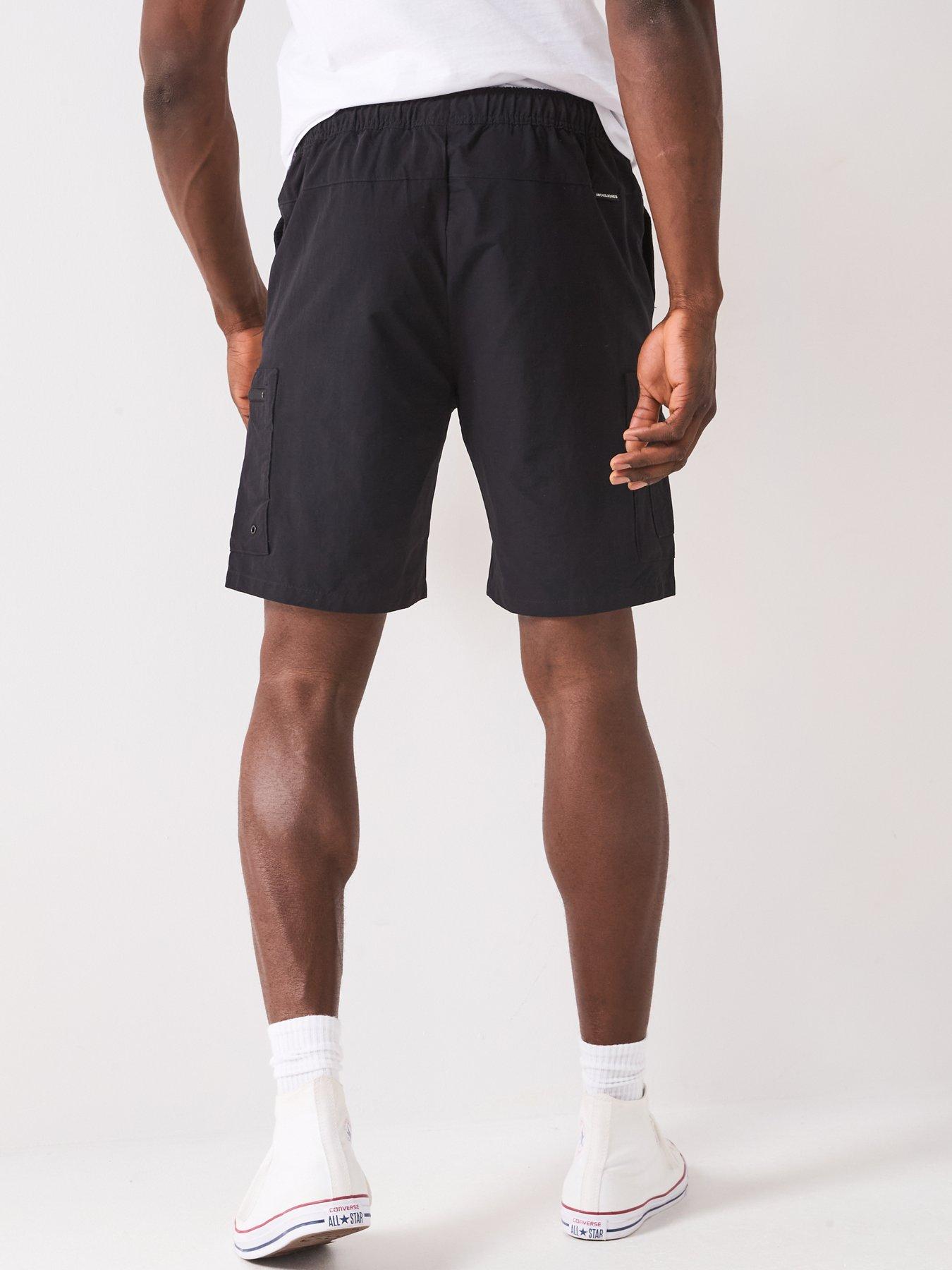 Image 2 of 5 of Jack & Jones Jaiden Marcher Cargo Shorts - Black