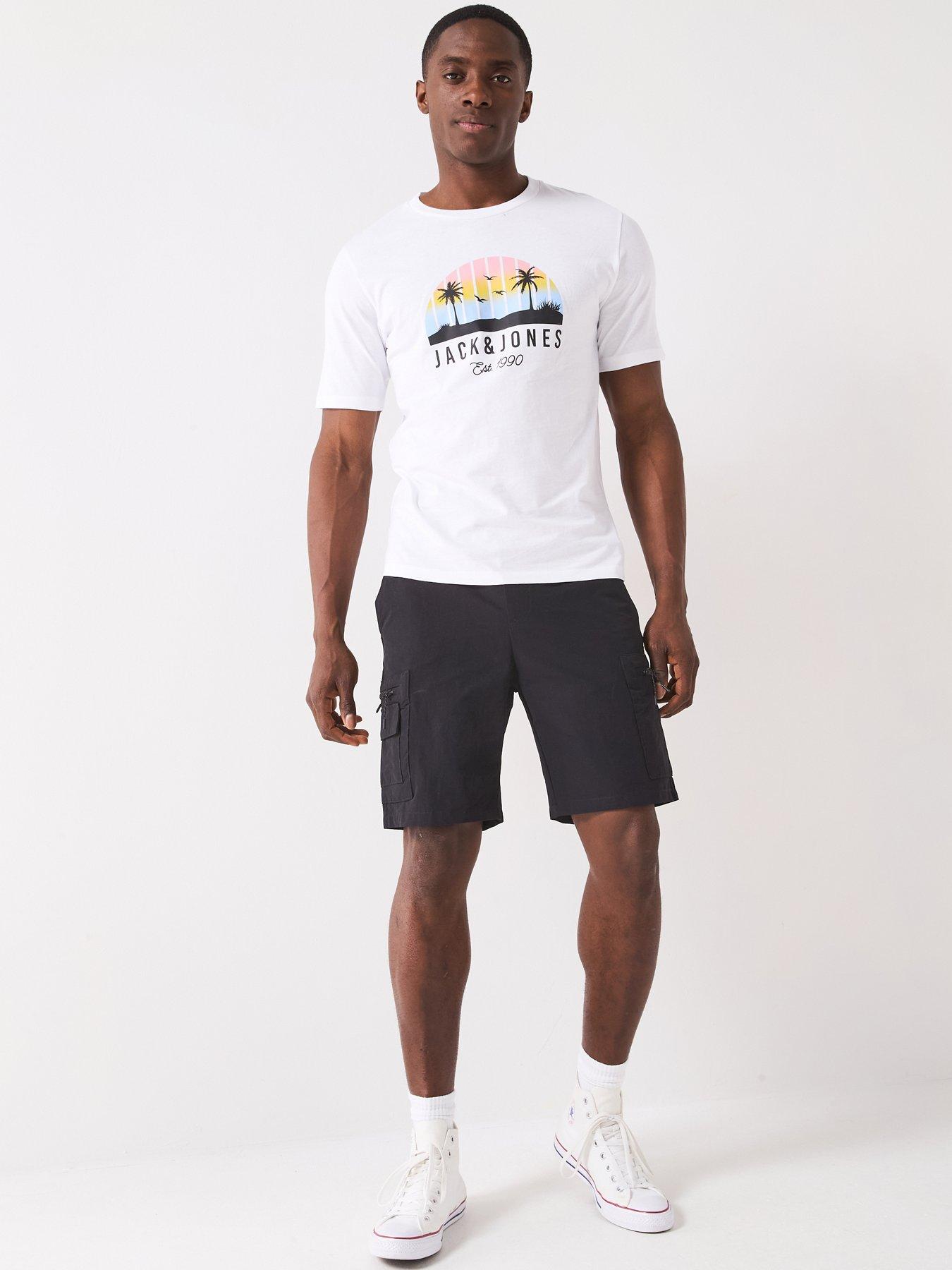 Image 3 of 5 of Jack & Jones Jaiden Marcher Cargo Shorts - Black