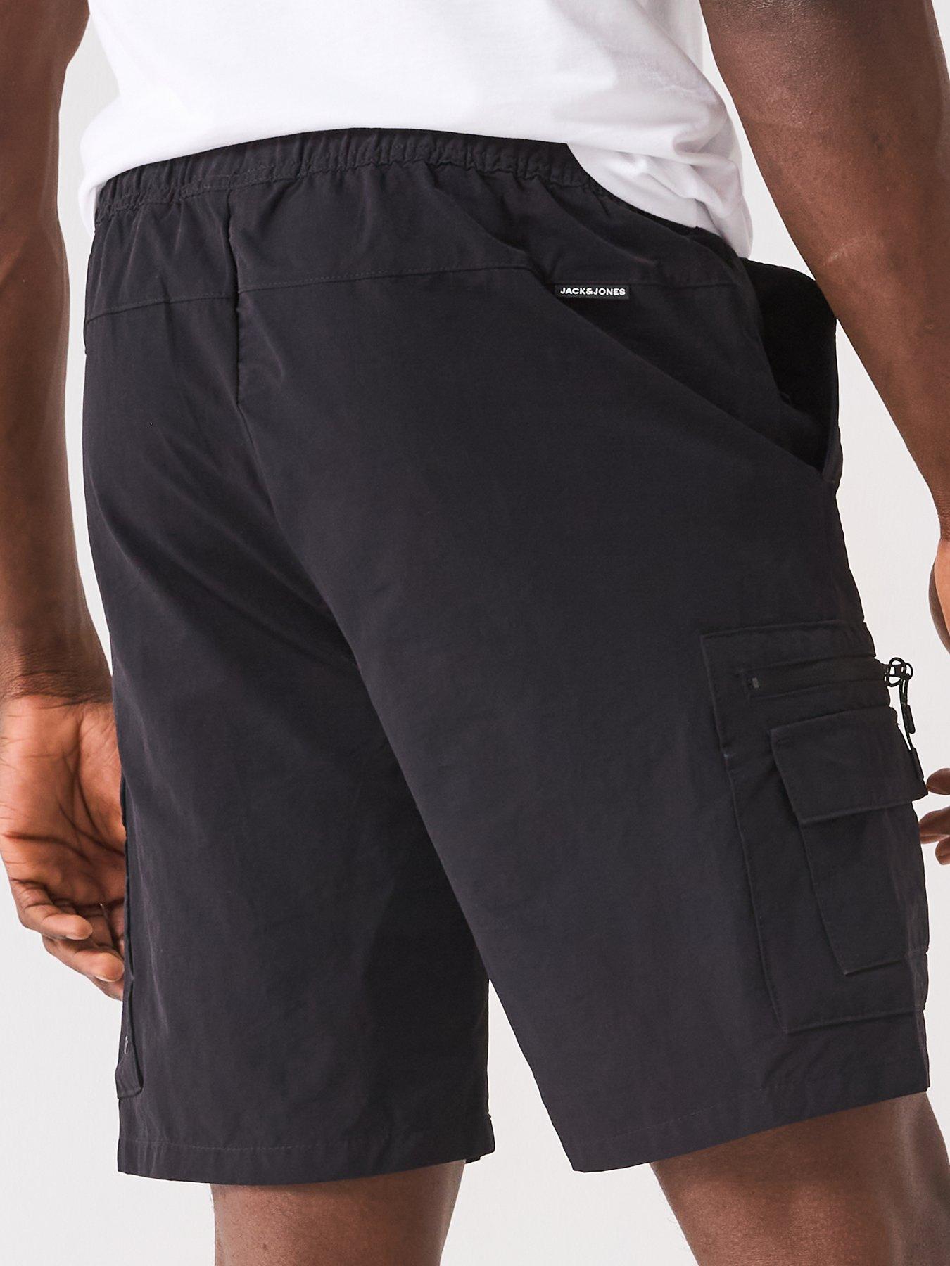 Image 4 of 5 of Jack & Jones Jaiden Marcher Cargo Shorts - Black