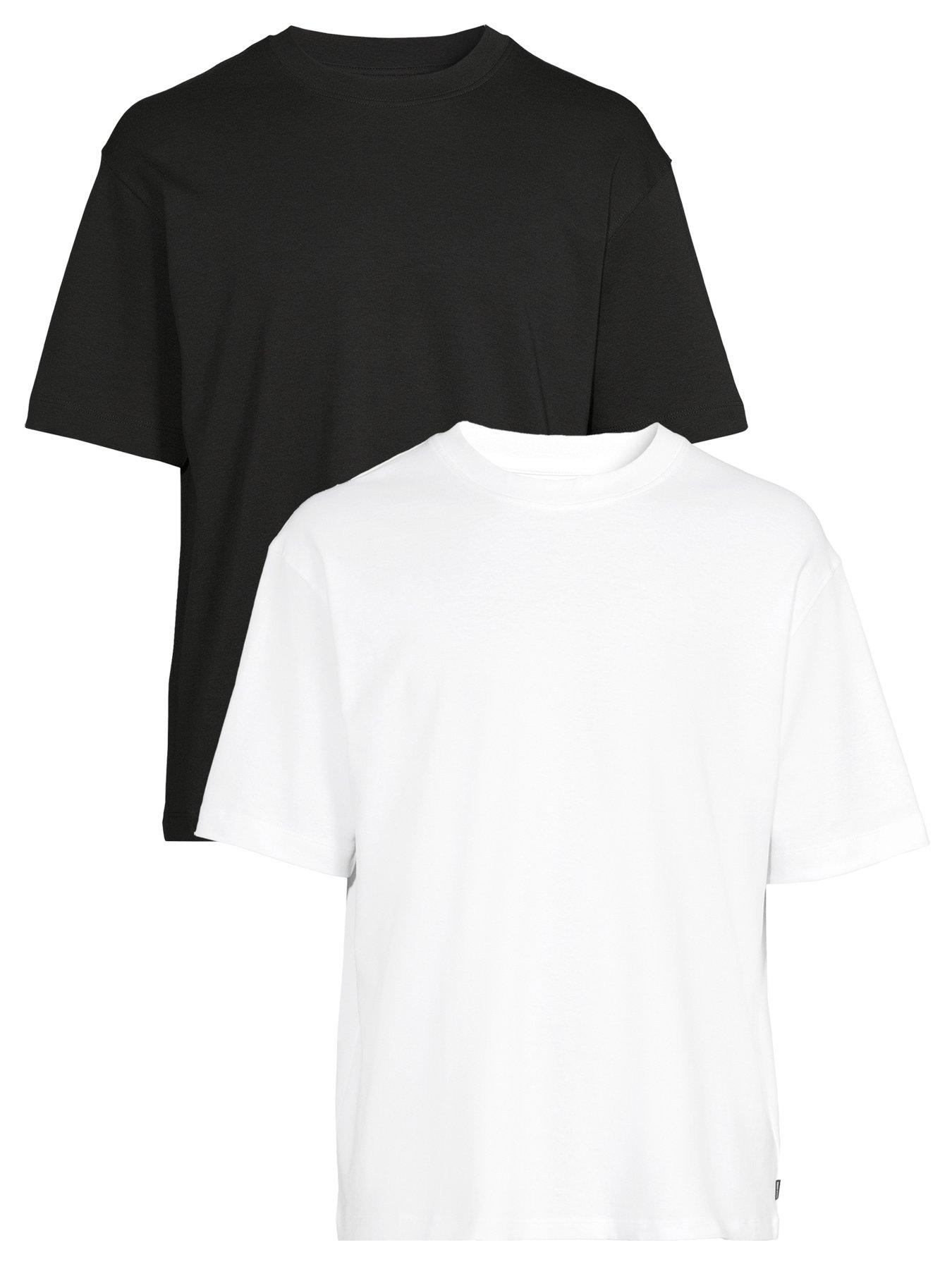 Jack & Jones Urban Edge Short Sleeve Multipack T-Shirt - Black/White