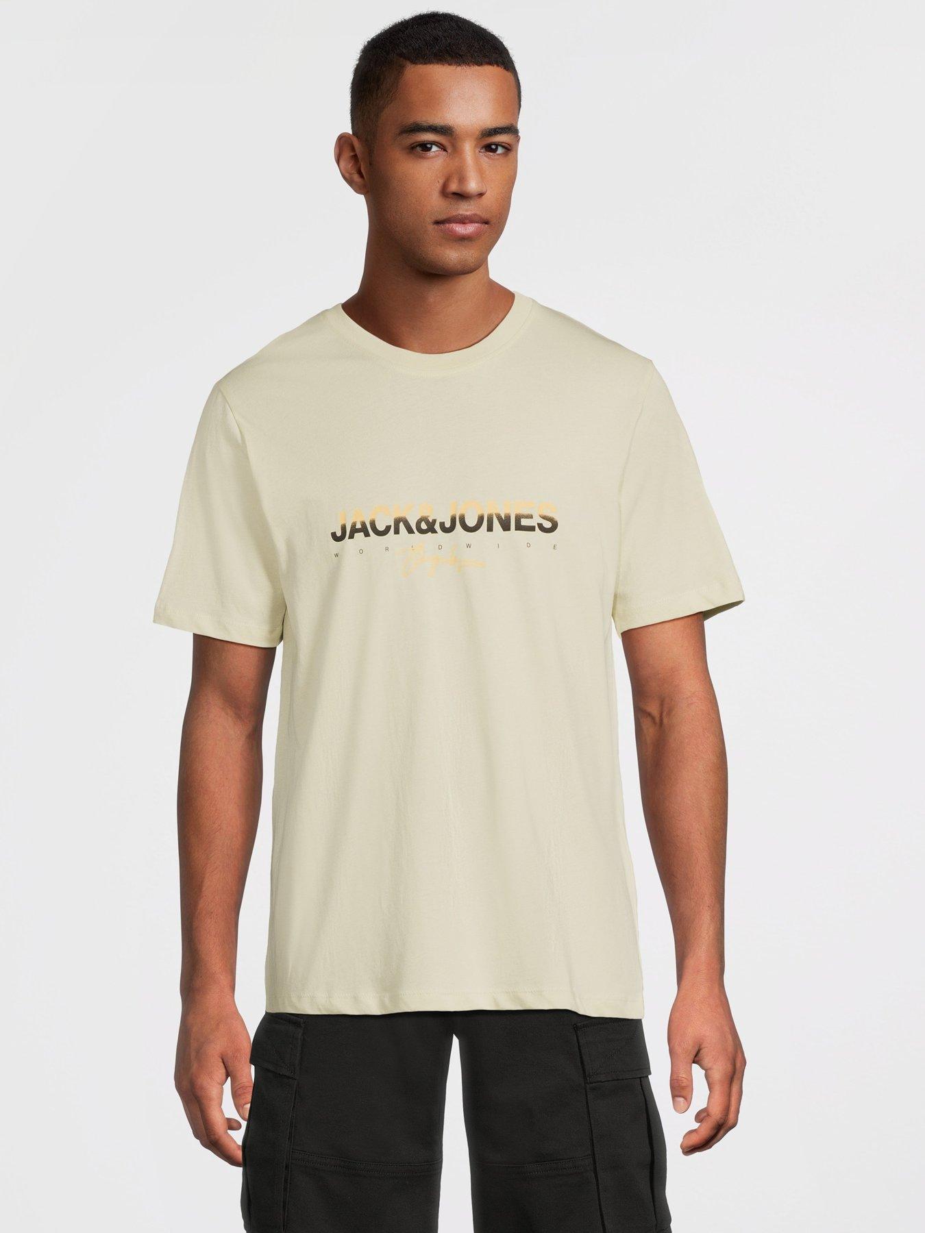 Image 2 of 6 of Jack & Jones 3 Pack Short Sleeve Logo Script T-Shirts - Multi
