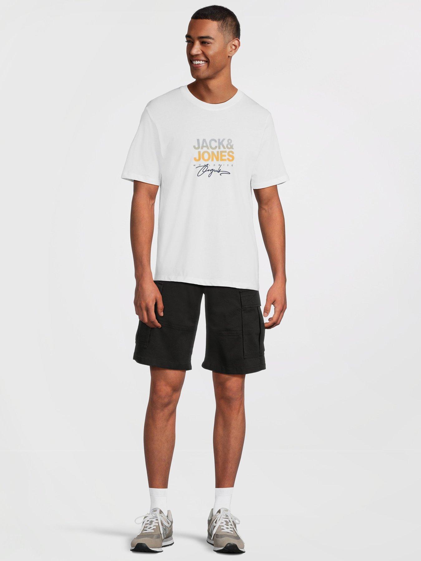 Image 4 of 6 of Jack & Jones 3 Pack Short Sleeve Logo Script T-Shirts - Multi