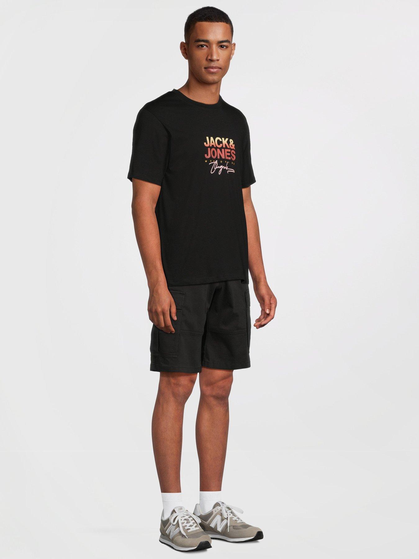 Image 5 of 6 of Jack & Jones 3 Pack Short Sleeve Logo Script T-Shirts - Multi