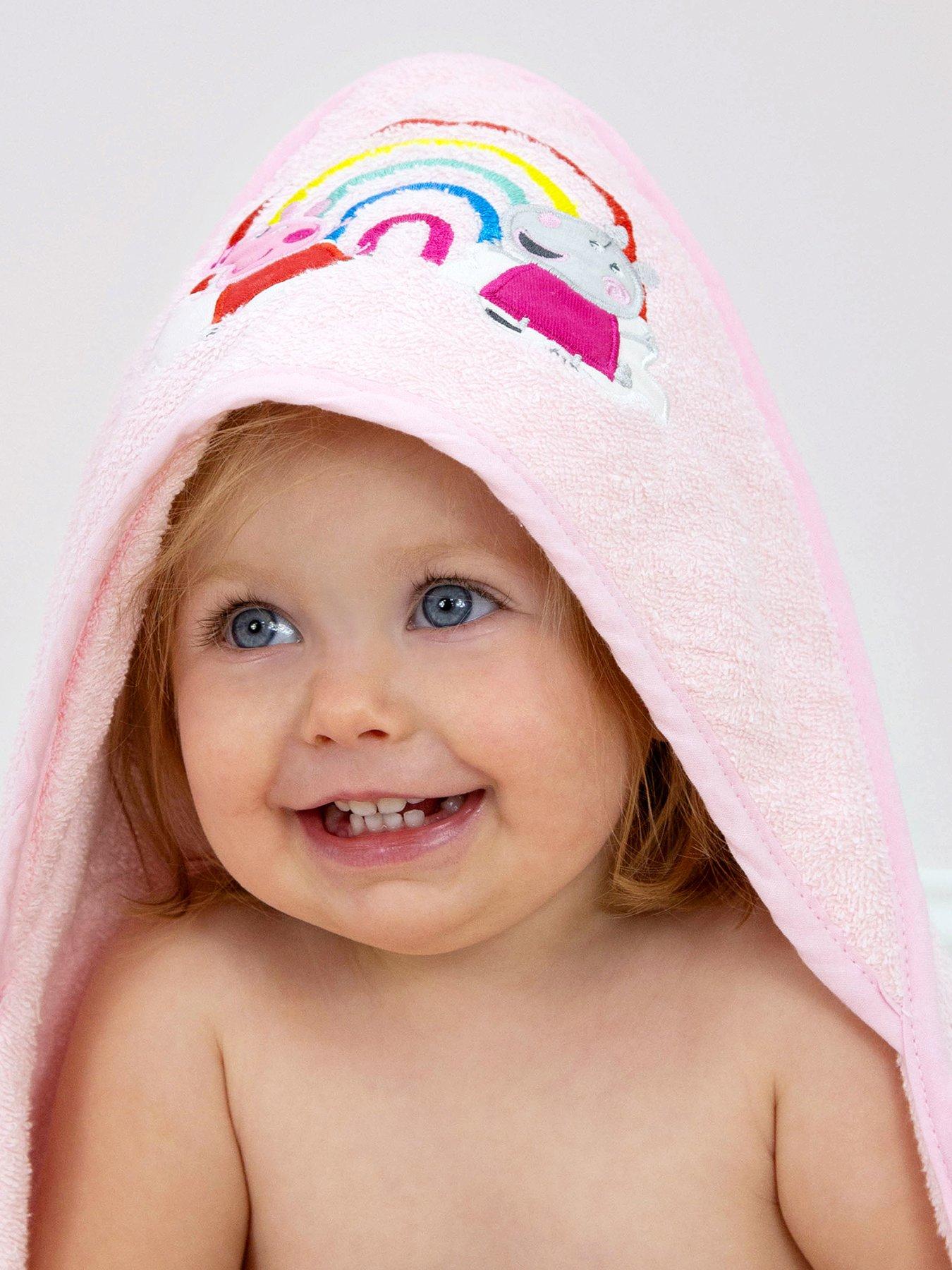 Image 1 of 5 of Peppa Pig Lullabies Infant Hooded Towel - Pink