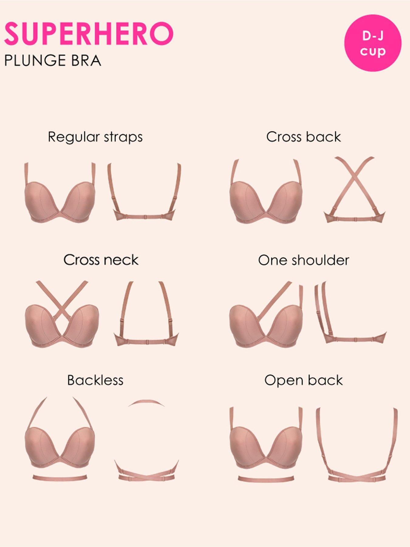 Image 6 of 6 of Curvy Kate Curvy Kate Superhero Multiway Padded Plunge Bra - Latte