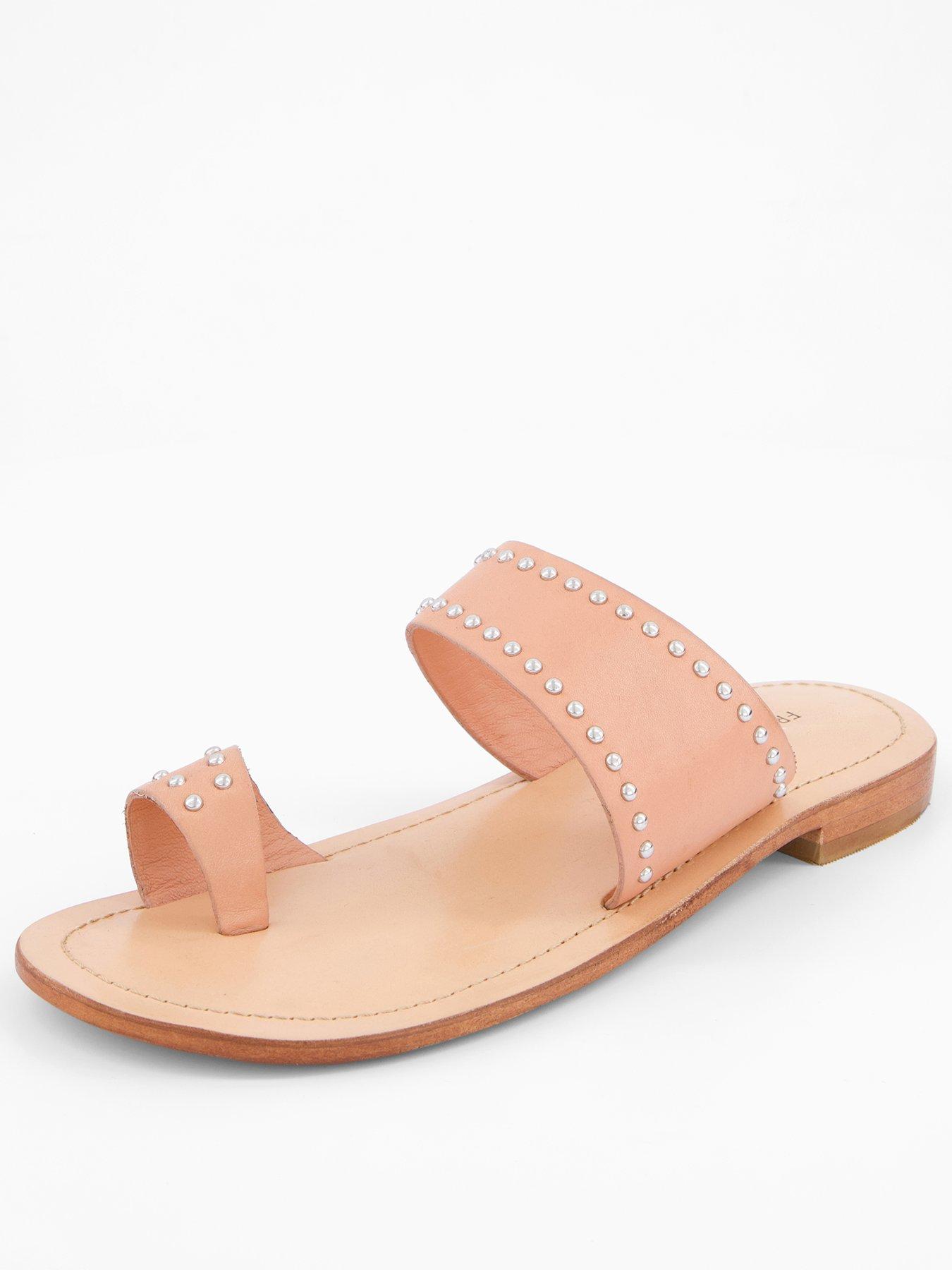 FREE PEOPLE Amelie Tiny Stud Sandals - Orange