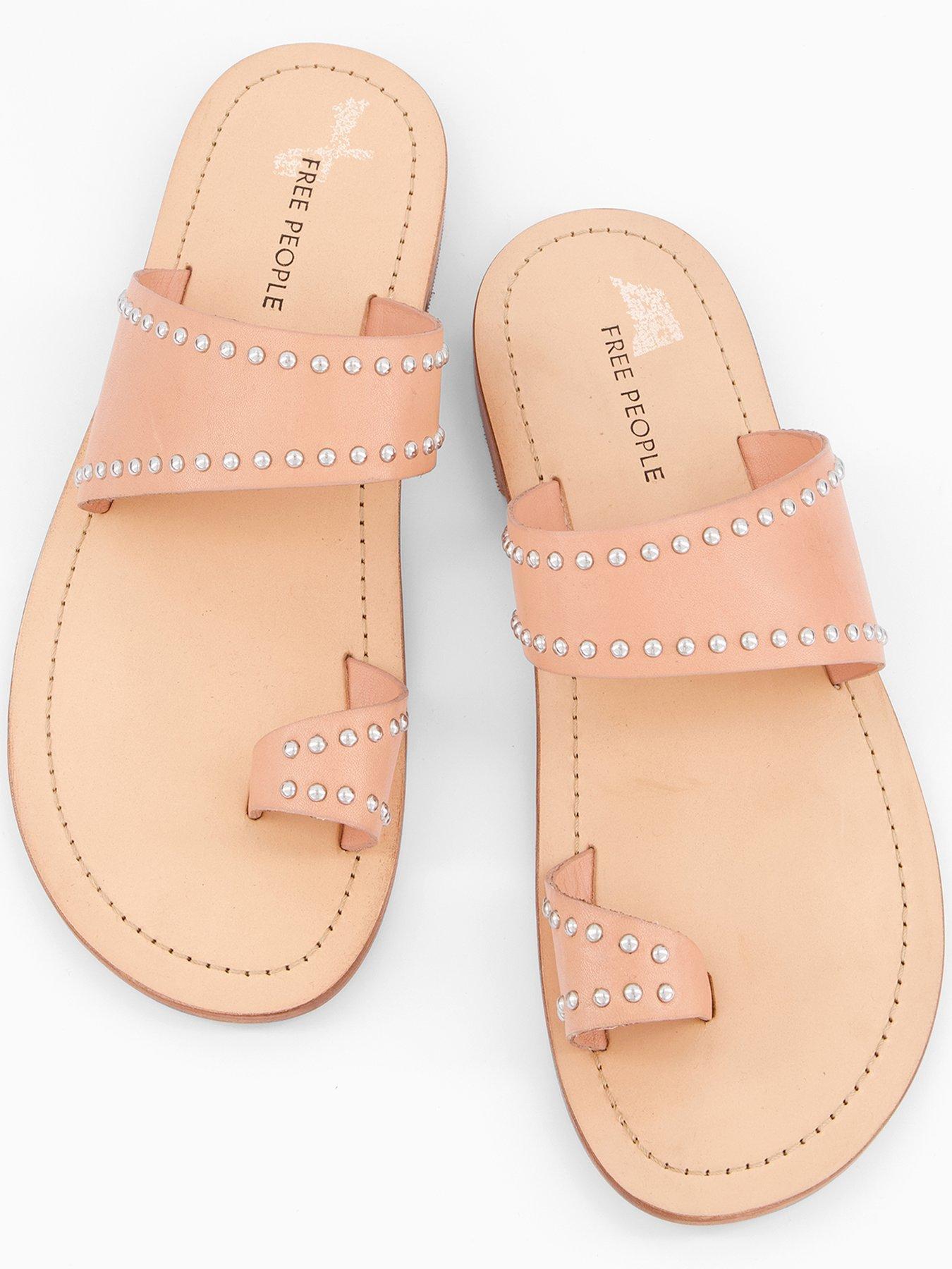 Image 3 of 7 of FREE PEOPLE Amelie Tiny Stud Sandal - Light Brown