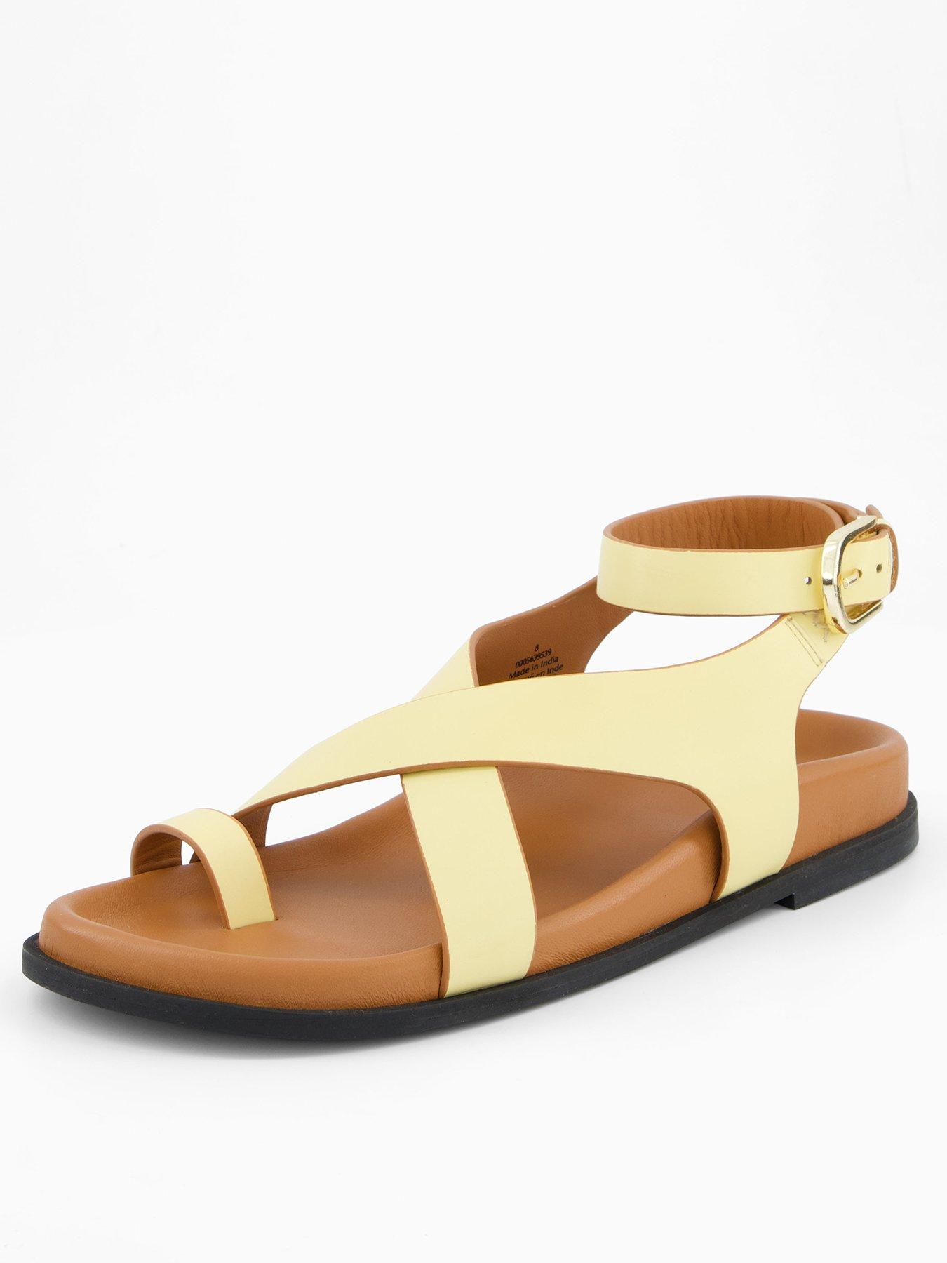 FREE PEOPLE Anya Criss Cross Footbed - Cream