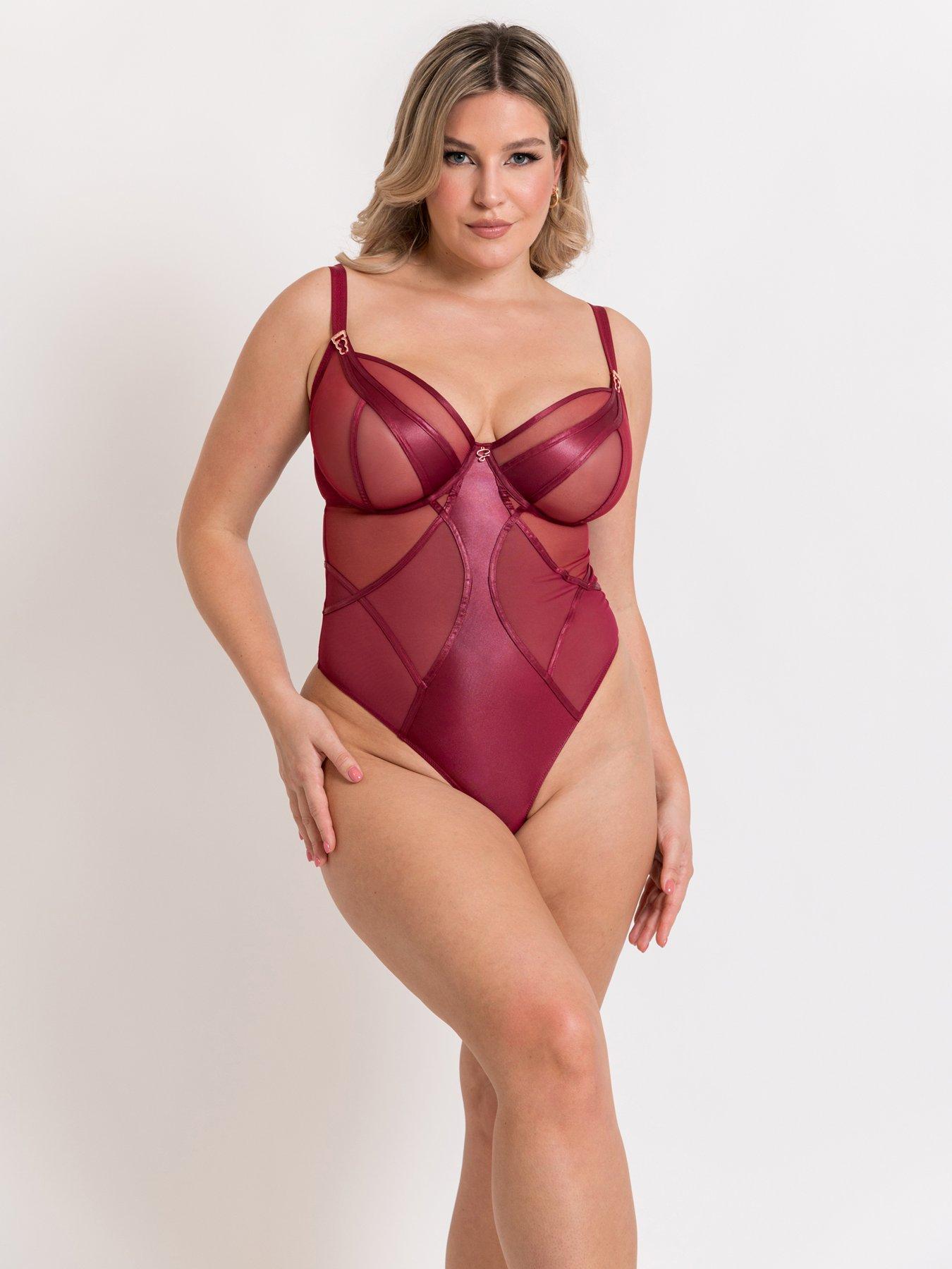 Curvy Kate Scantilly By Curvy Kate Suspense Plunge Bodysuit - Sangria