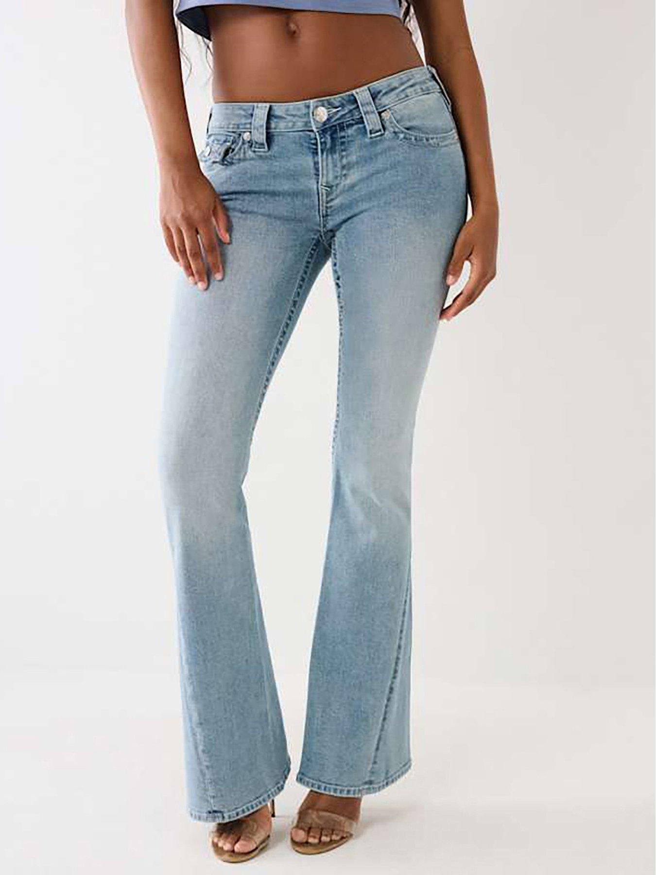 TRUE RELIGION Joey Low Rise Flare Jeans - Light Wash