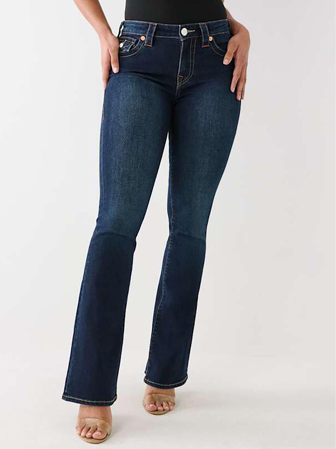 TRUE RELIGION Becca Midi Rise Bootcut Jeans - Dark Wash