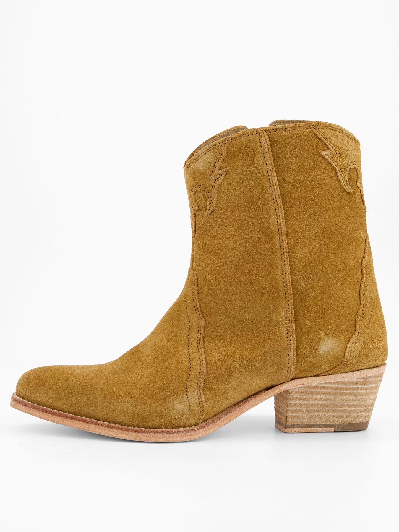 Image 1 of 7 of FREE PEOPLE New Frontier Western Boots - Brown