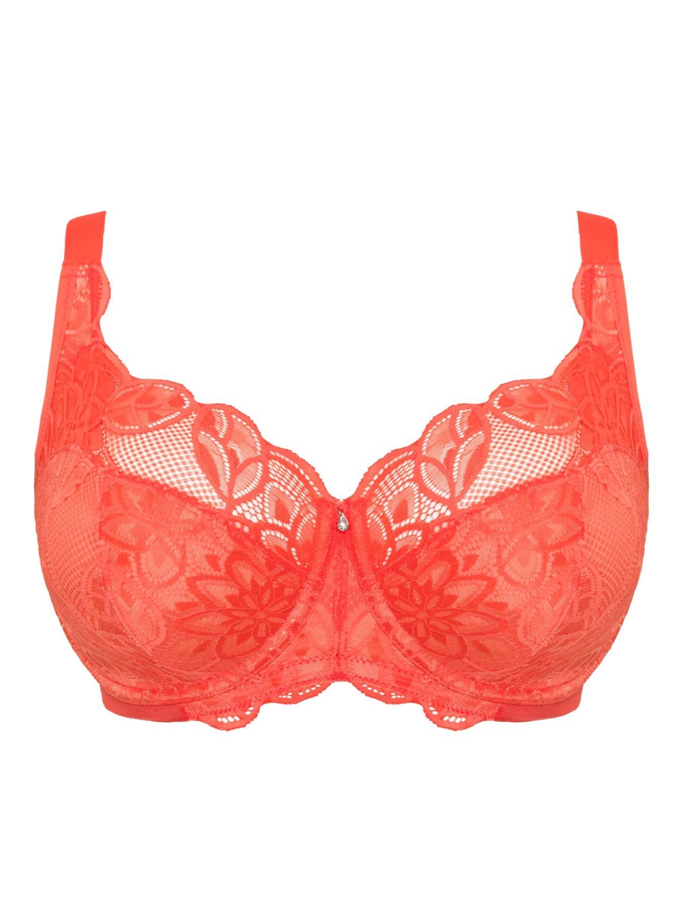 Image 5 of 5 of Curvy Kate Curvy Kate Lovelace Side Support Balcony Bra - Coral