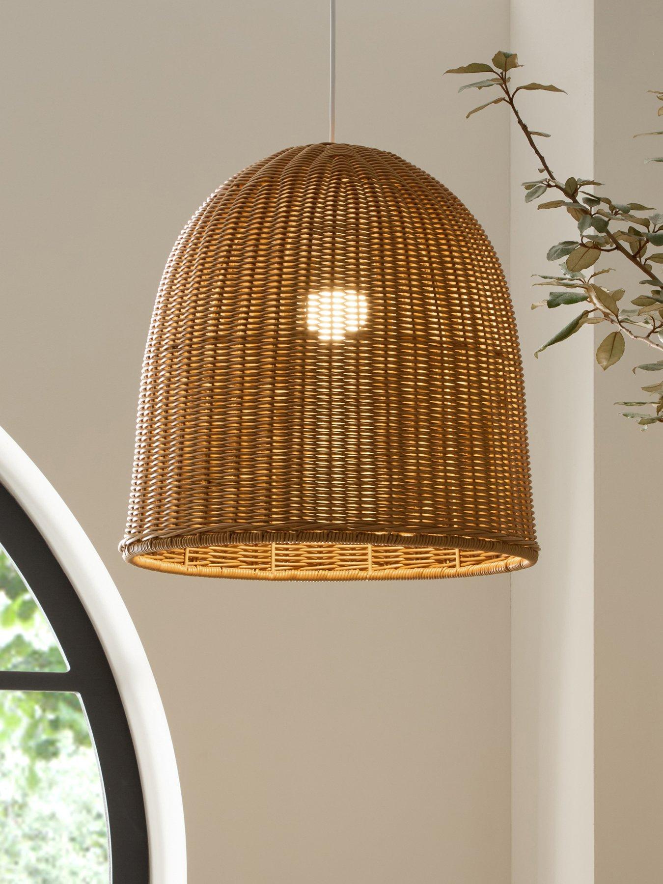 Michelle Keegan Home Mk Rattan Easy Fit Shade With Poly Material 40Cm ...
