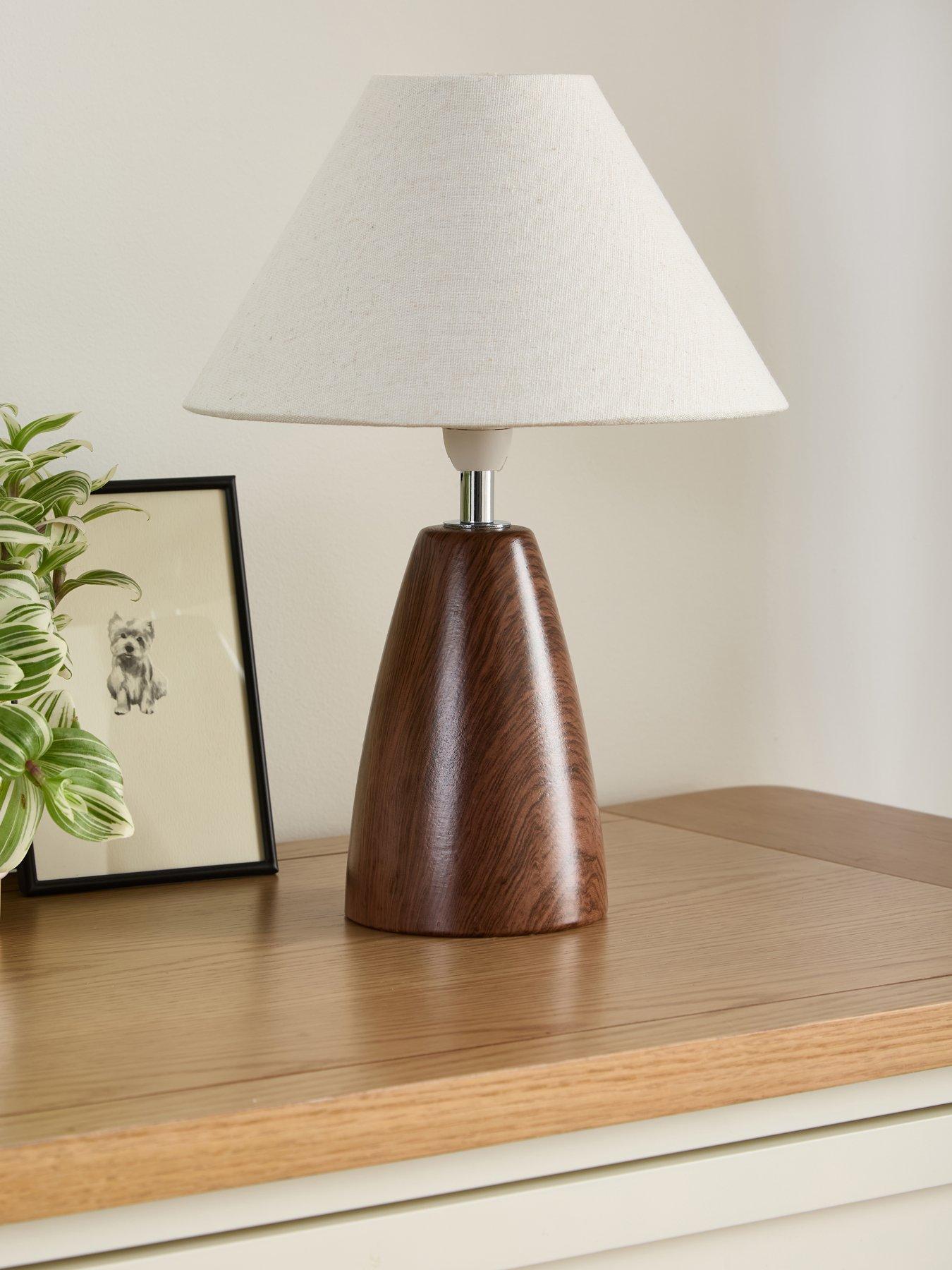 Image 1 of 6 of Very Home Wood Effect Table Lamp