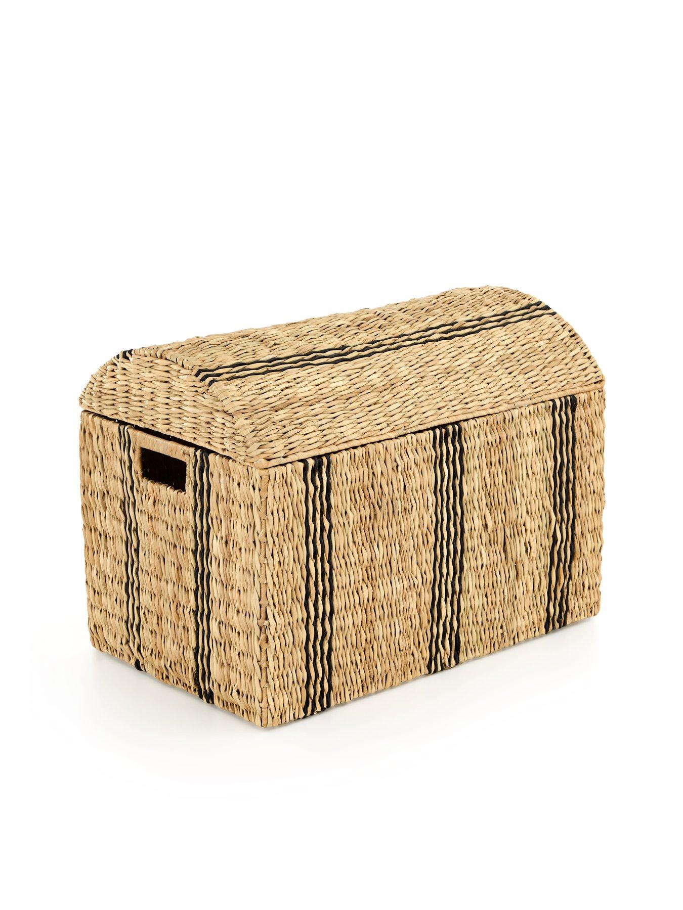 Image 3 of 6 of The Very Collection Medium Striped Rattan Storage Chest