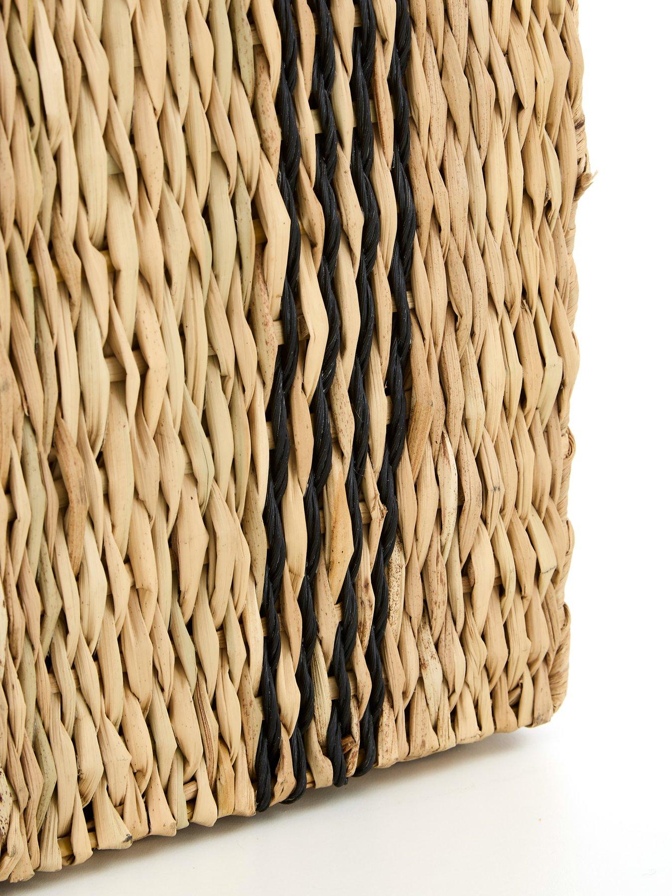 Image 6 of 6 of The Very Collection Medium Striped Rattan Storage Chest