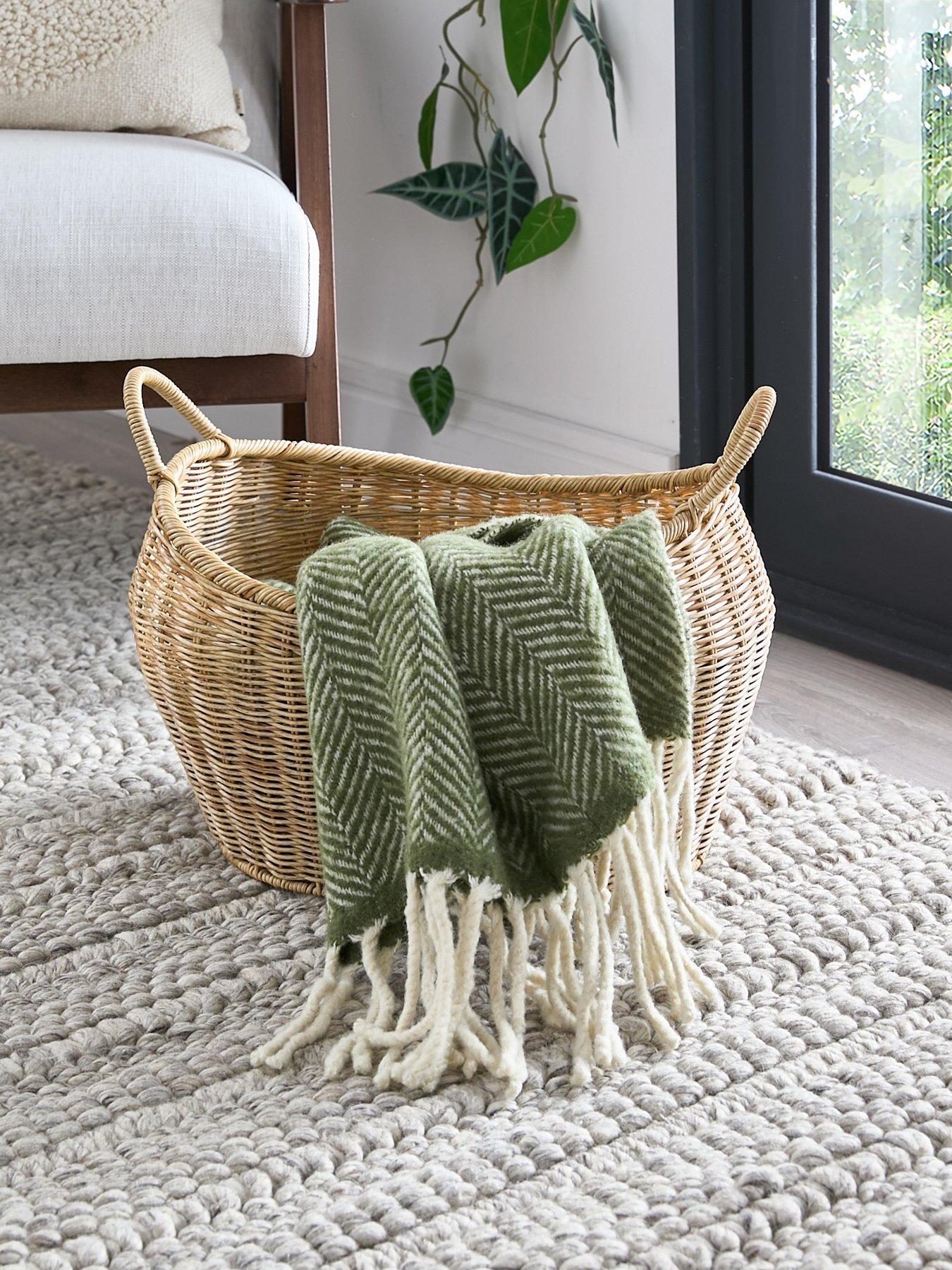 The Very Collection Concave Basket with Handles 50cm