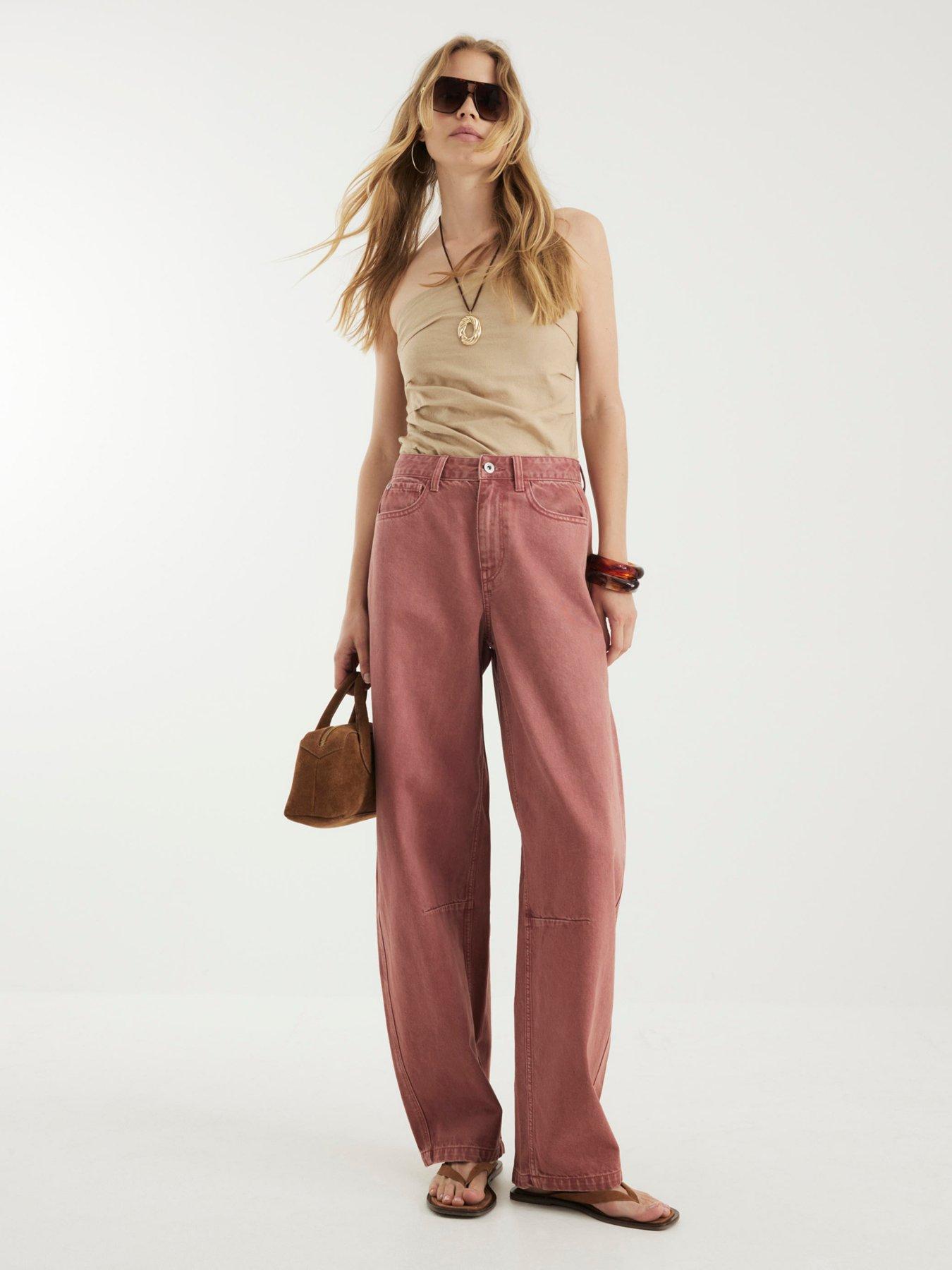 undefined Balloon Jean - Medium Pink