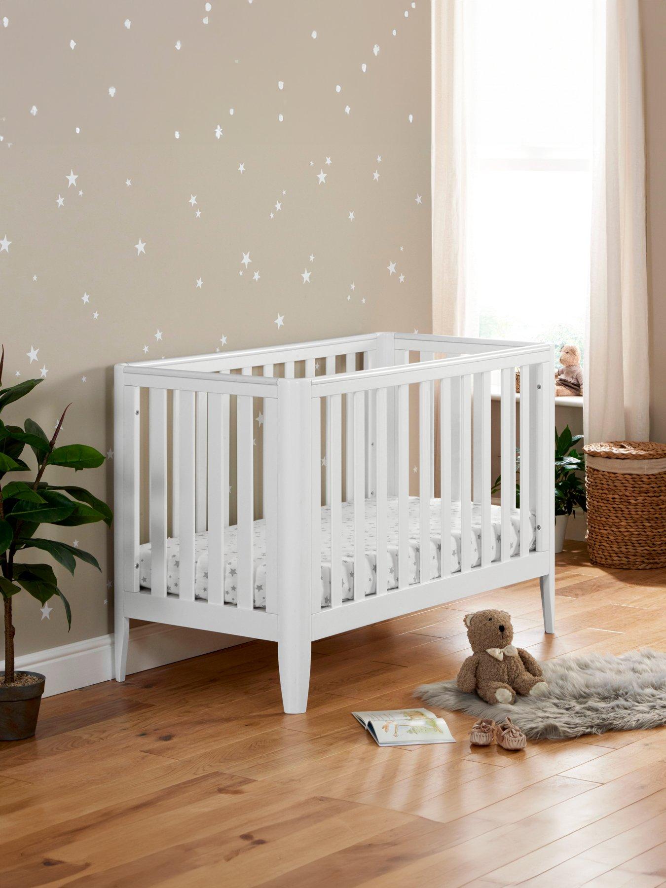 Image 1 of 8 of Babymore Iris Cot Bed - White