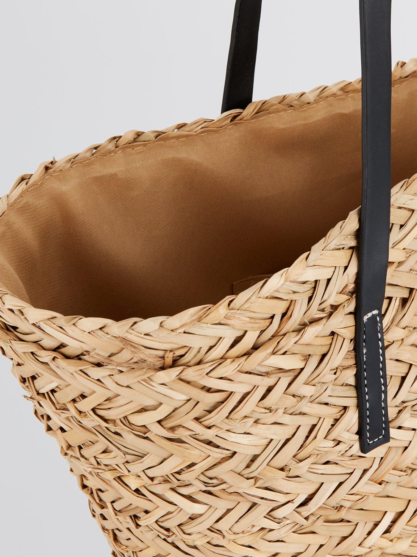 Image 5 of 5 of PIECES Woven Beach Shopper Bag - Brown