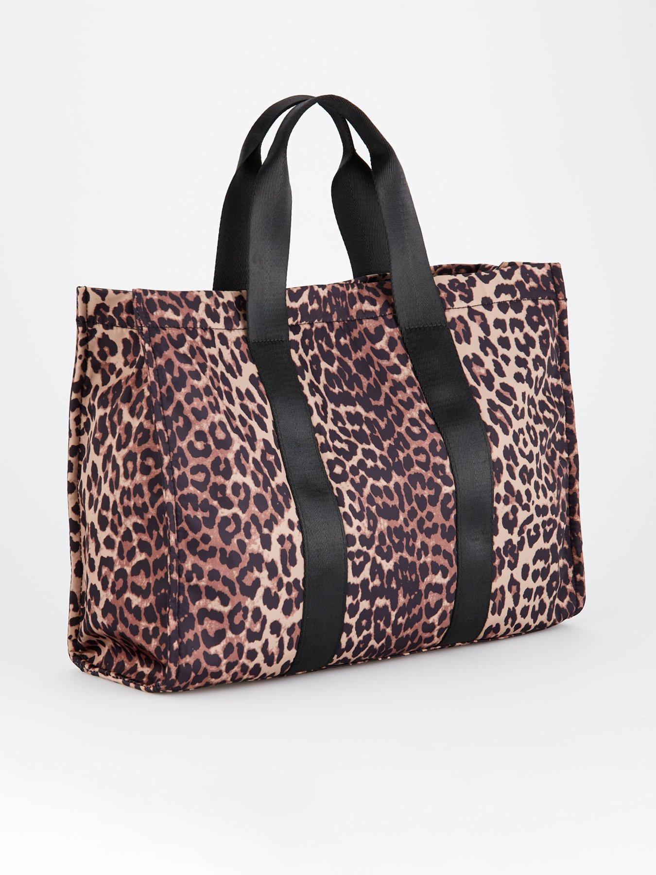 Image 2 of 4 of PIECES Leopard Print Shopper Bag - Multi