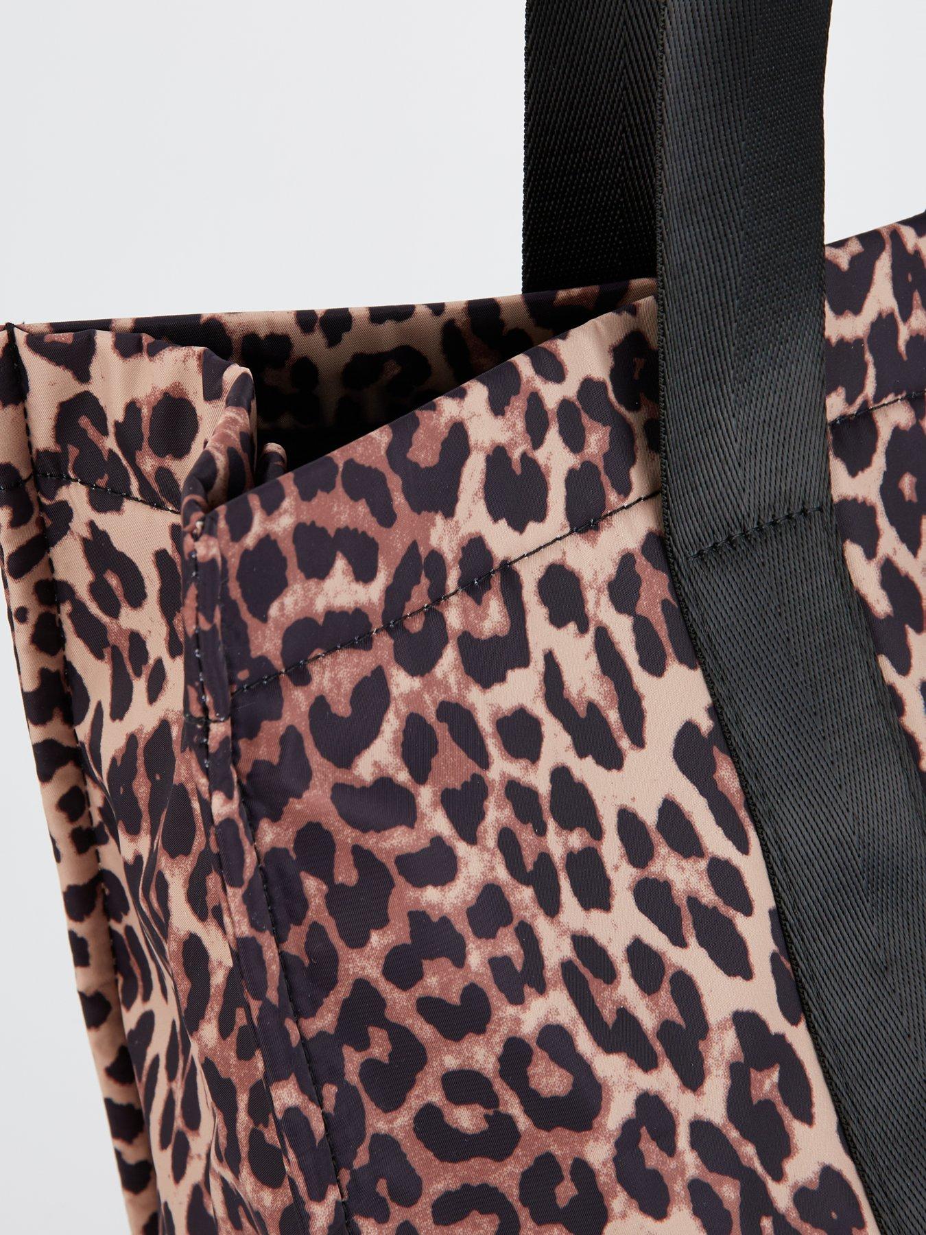 Image 4 of 4 of PIECES Leopard Print Shopper Bag - Multi