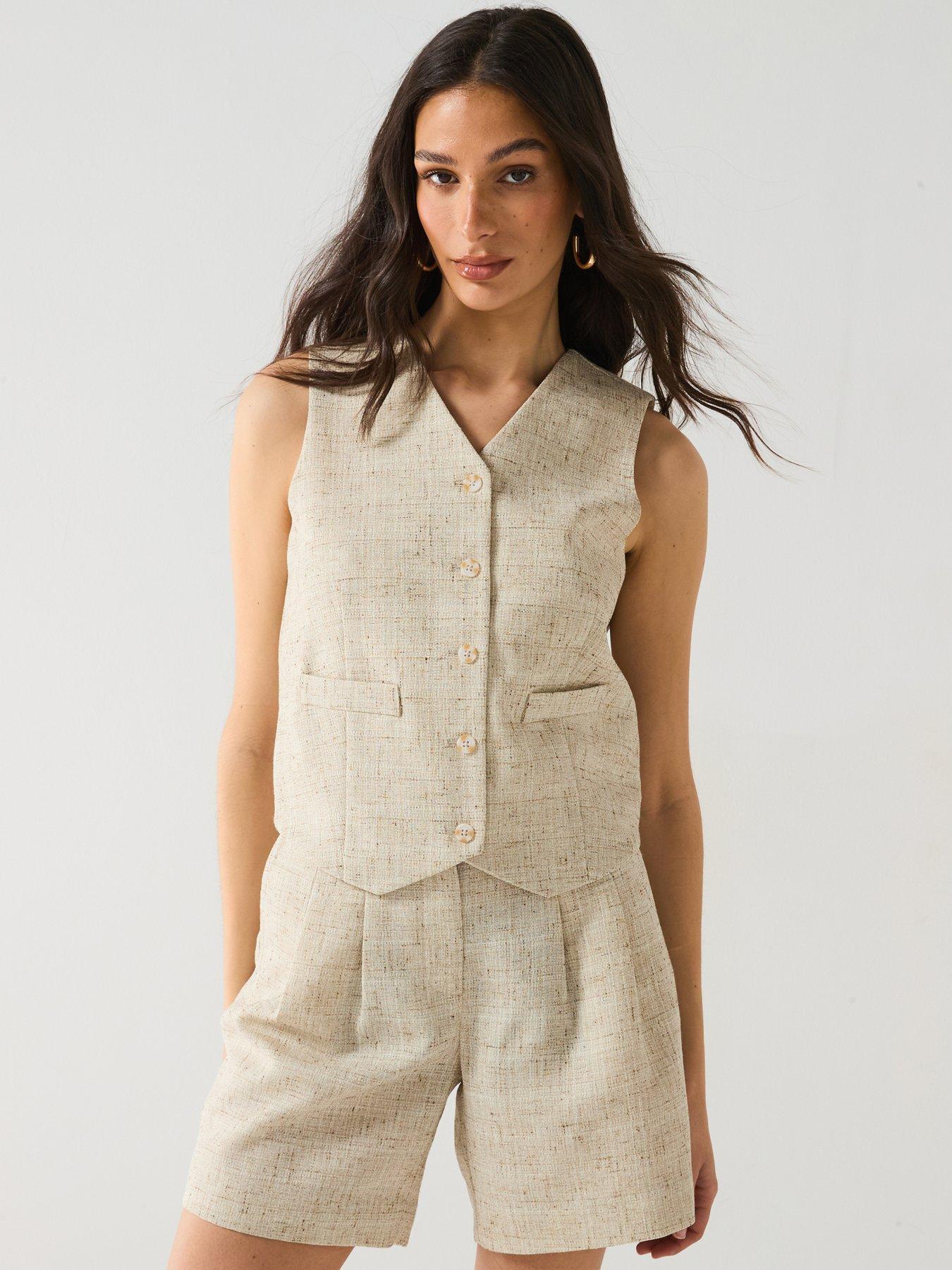 Vero Moda Short Button Down Waistcoat - Multi