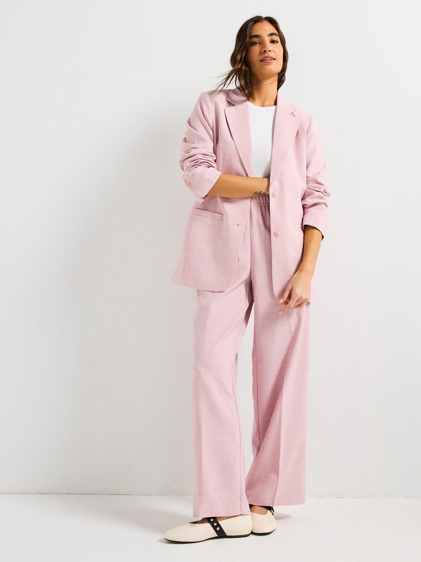 Image 3 of 5 of Vero Moda High Rise Loose Trousers - Pink