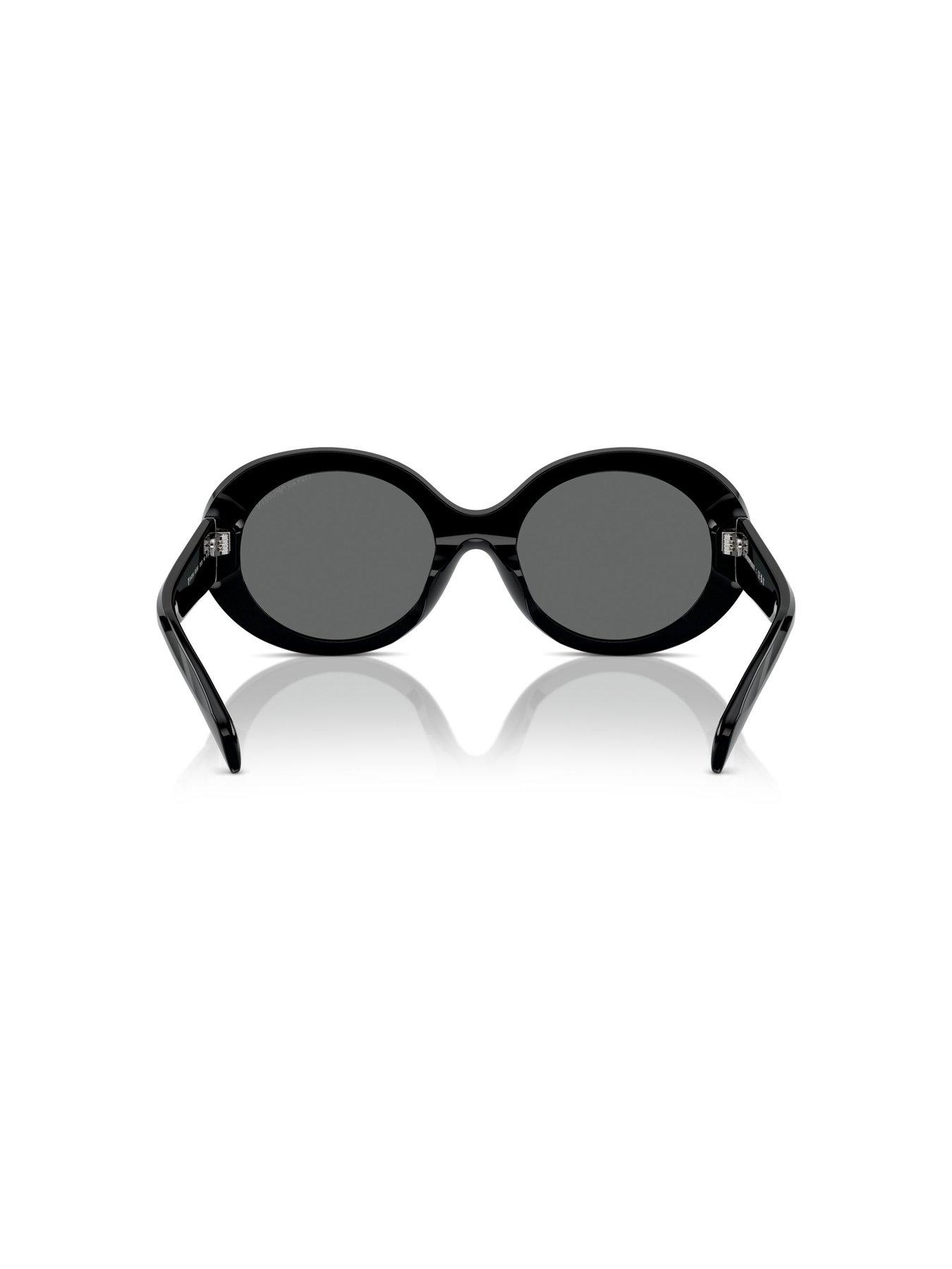 Image 4 of 4 of Emporio Armani Oval Frame Sunglasses- Black