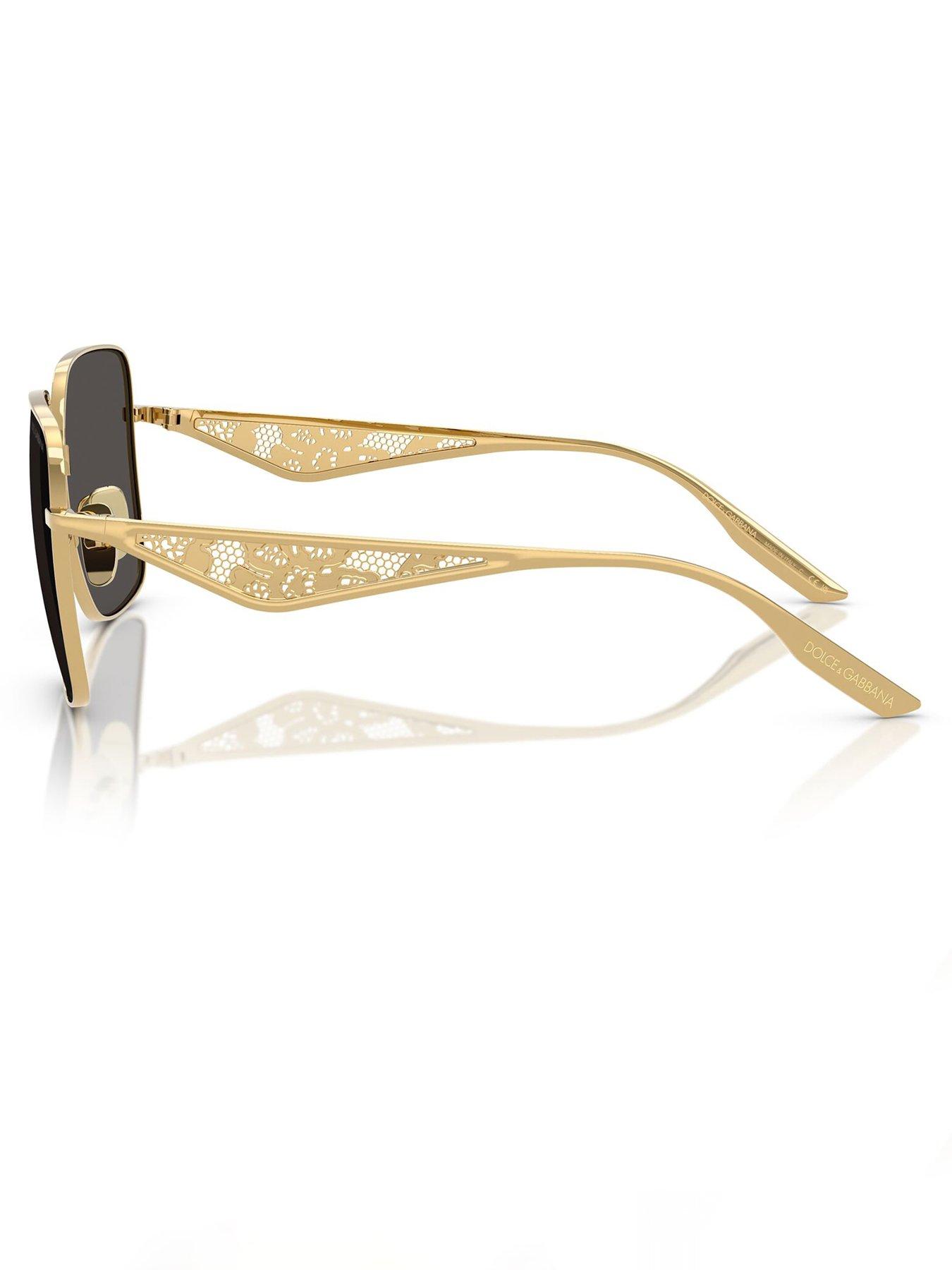 Image 2 of 4 of Dolce & Gabbana 0Dg2310 Square Sunglasses - Gold