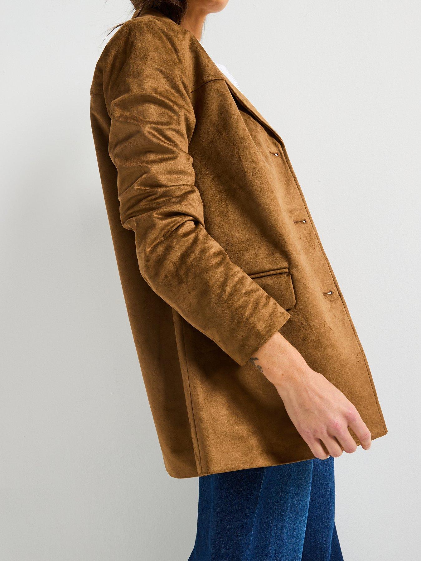 only-faux-suede-blazer-brownoutfit