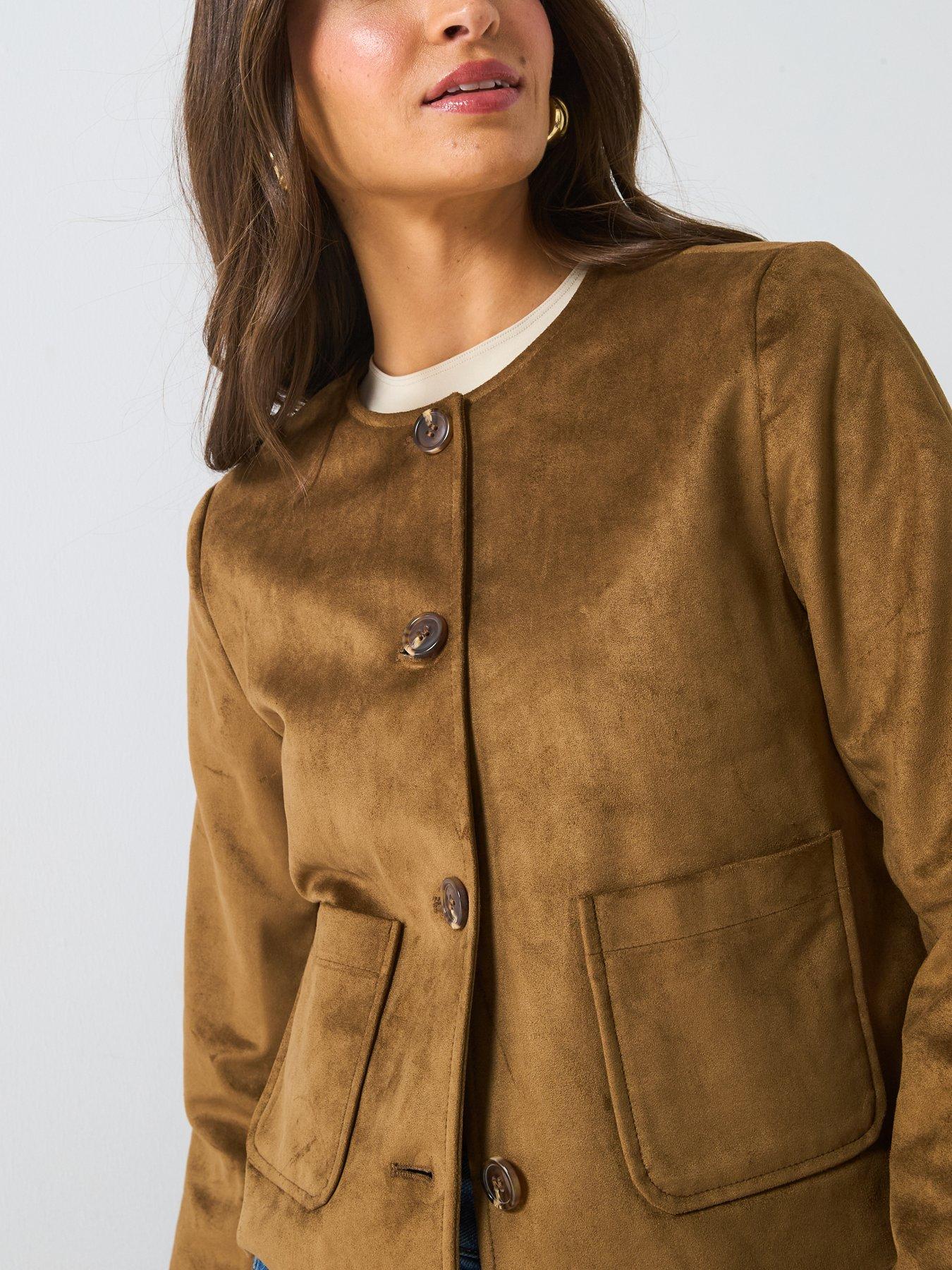 only-faux-suede-button-jacket-brownoutfit
