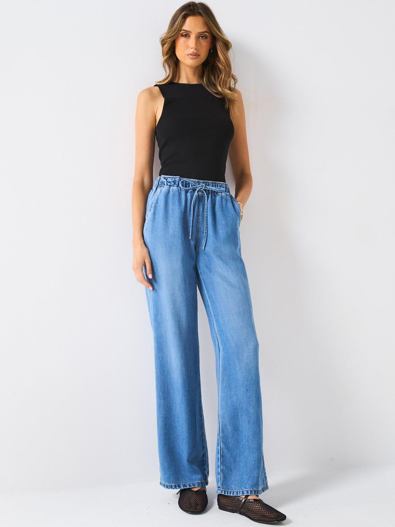 only-high-rise-tie-waist-jeans-blueoutfit