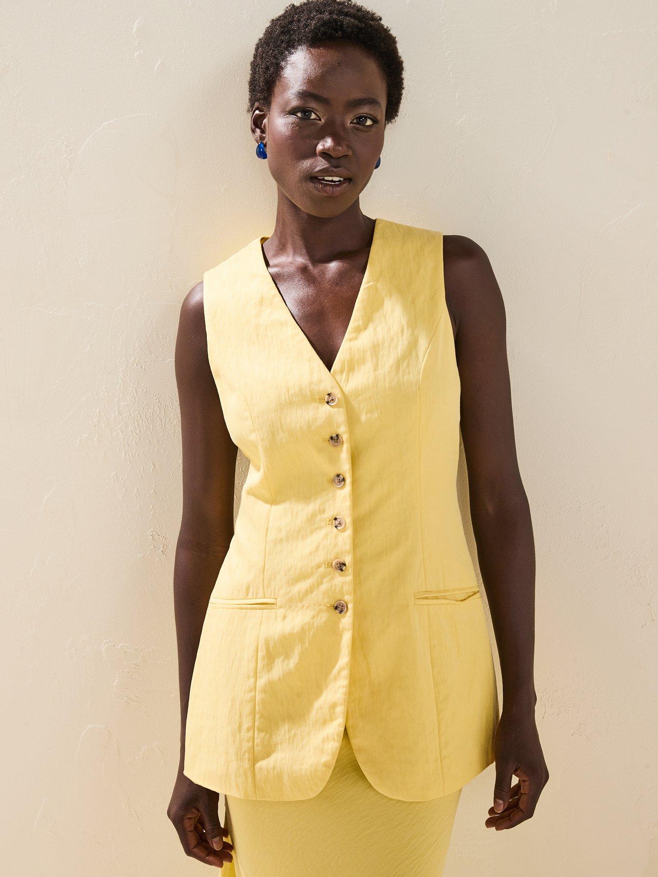 Image 1 of 6 of Rouge Tailored Waistcoat - Yellow
