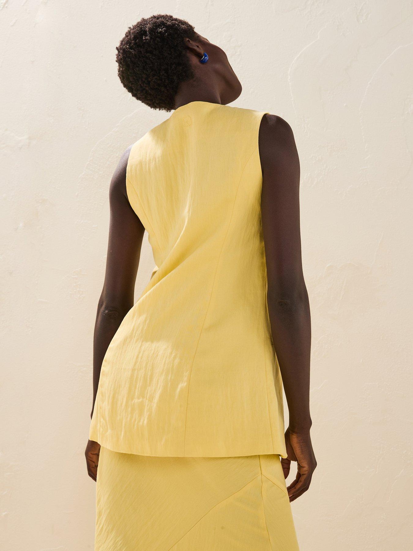 Image 2 of 6 of Rouge Tailored Waistcoat - Yellow