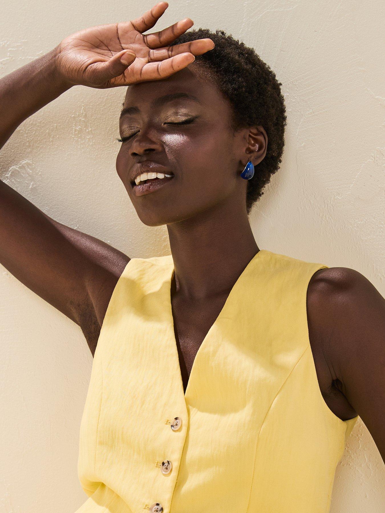 Image 6 of 6 of Rouge Tailored Waistcoat - Yellow