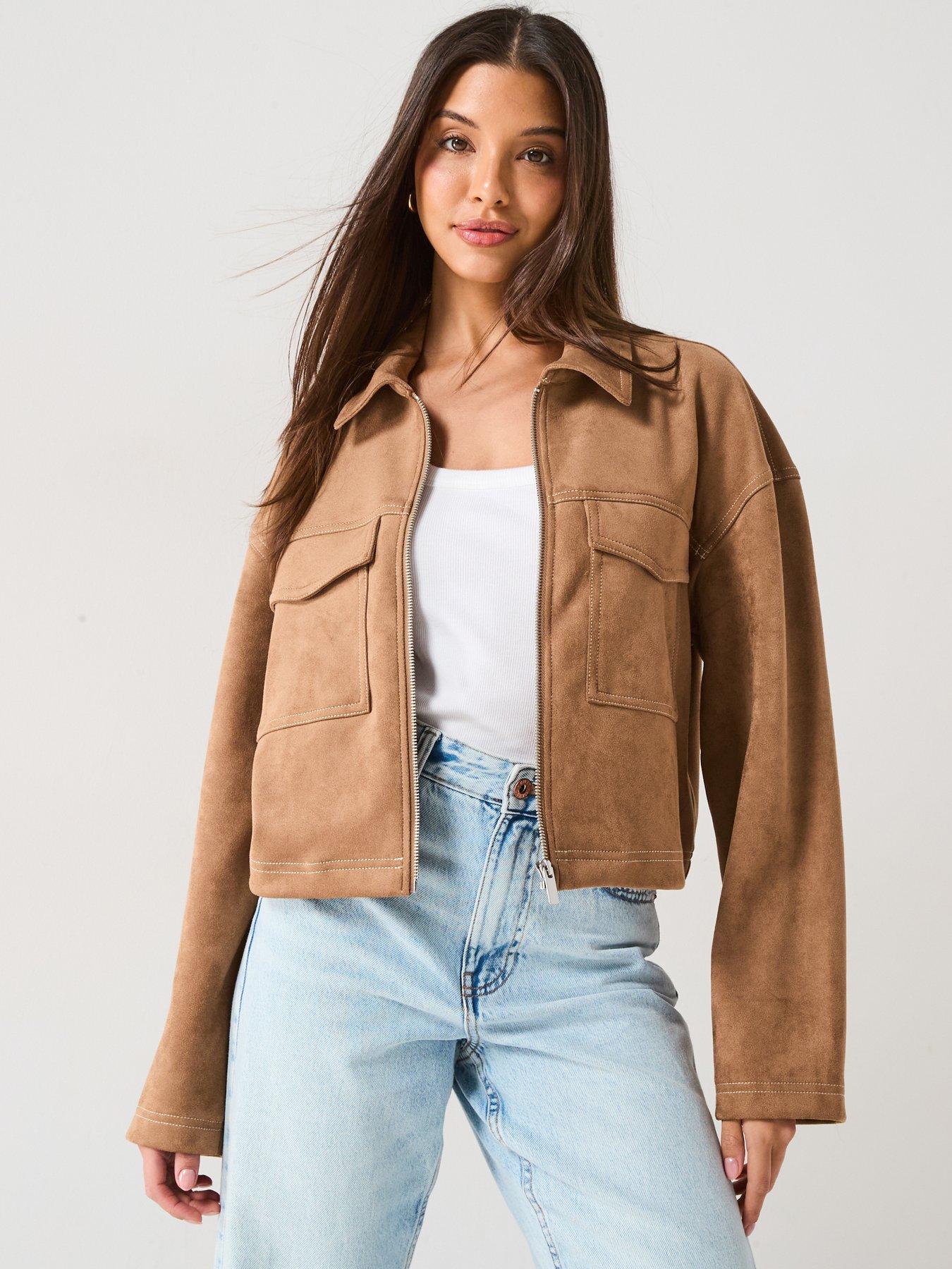 only-faux-suede-jacket-brownfront