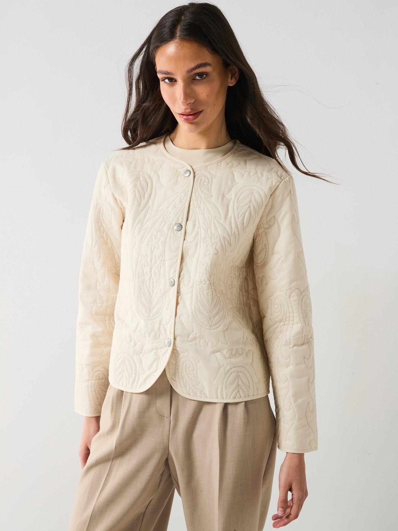 JDY Quilted Shacket - Cream