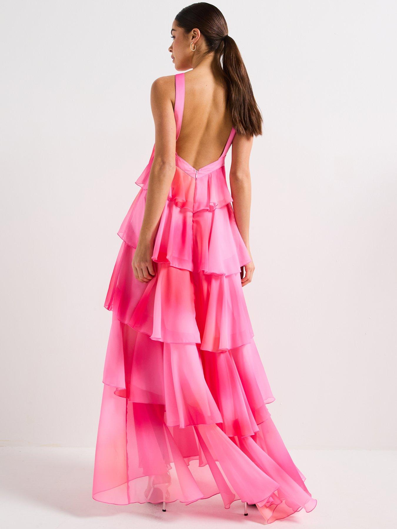 Image 2 of 6 of Vero Moda Ruffle Halter Neck Maxi Dress - Multi
