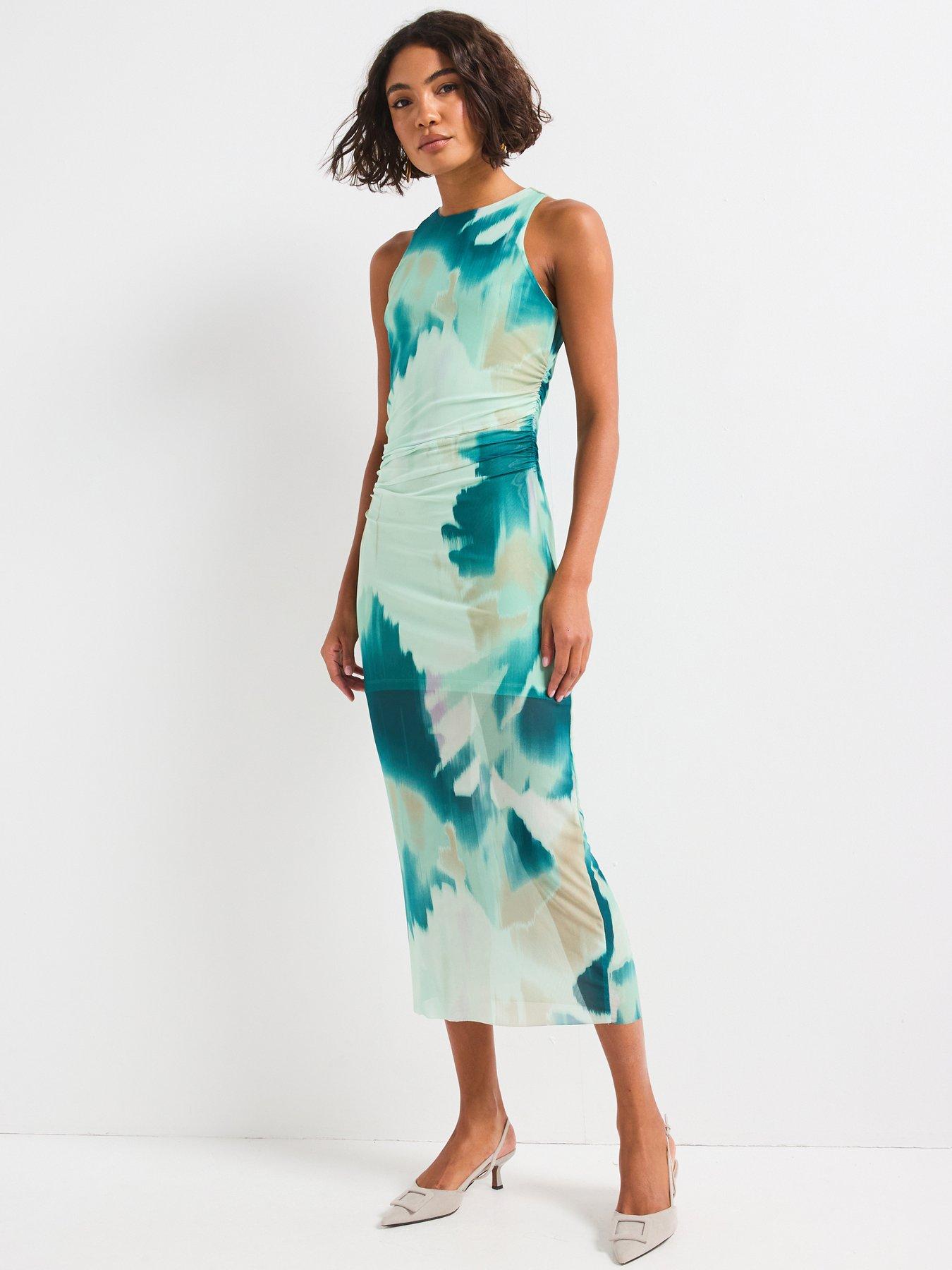 Image of Rouge Round Neck Midi Dress - Multi