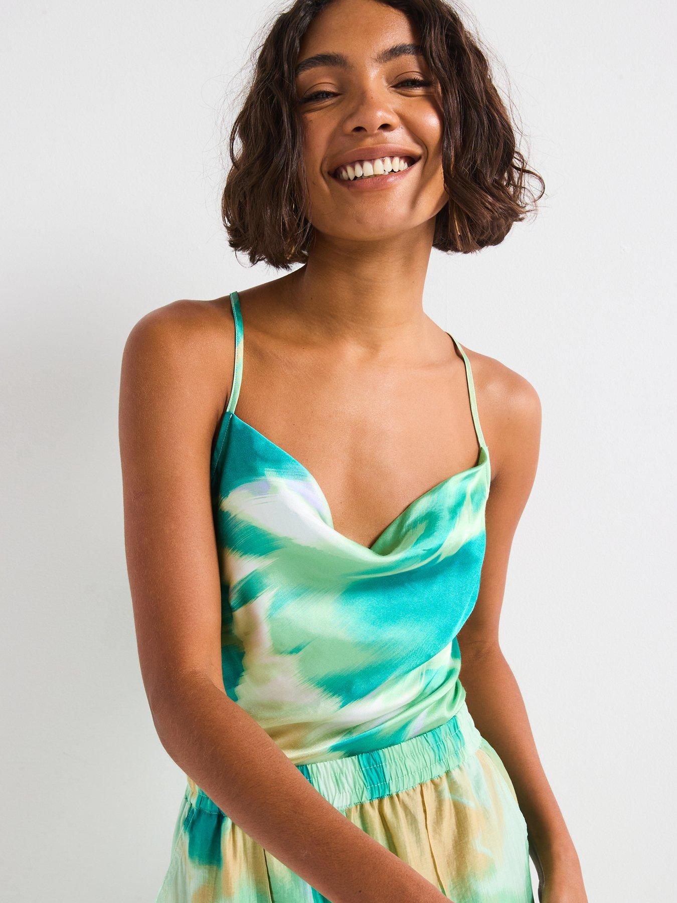 Rouge Draped Neck Top - Multi