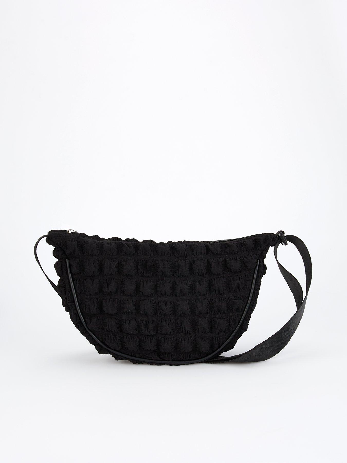 Image 1 of 4 of PIECES Waffle Bumbag - Black