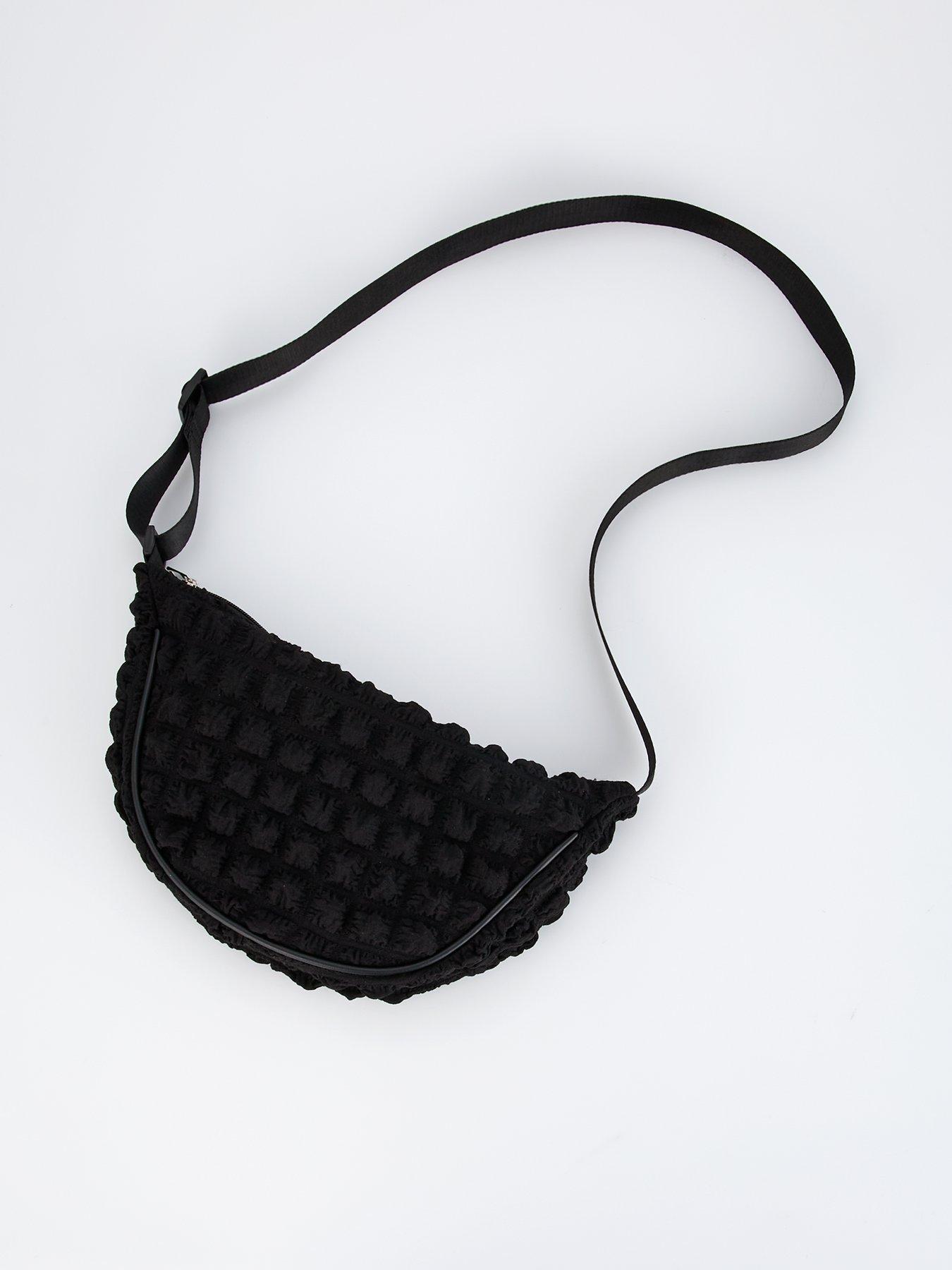 Image 2 of 4 of PIECES Waffle Bumbag - Black