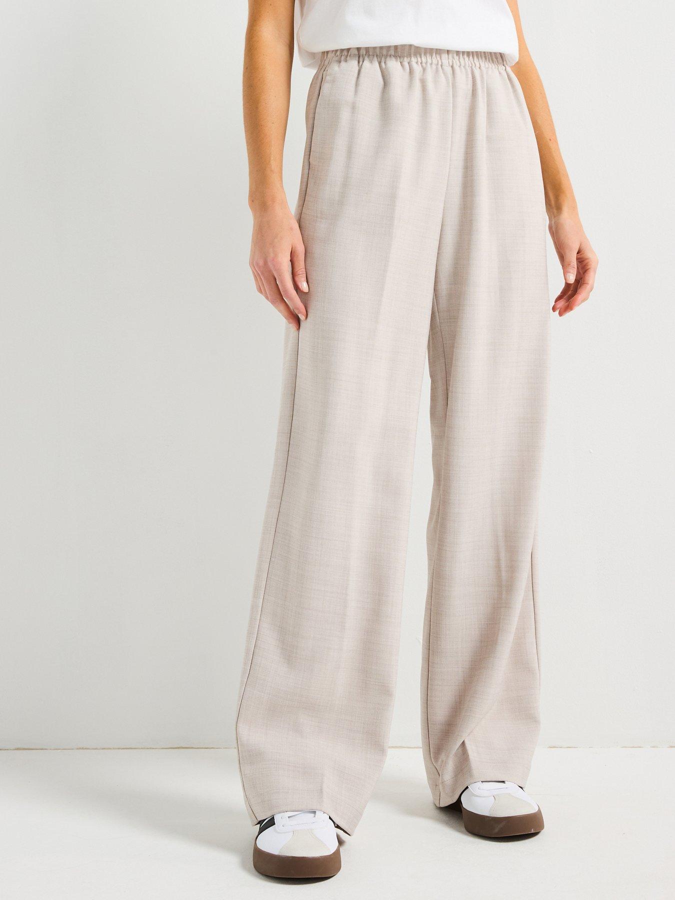 Image 1 of 5 of Vero Moda High Rise Loose Trouser - Grey