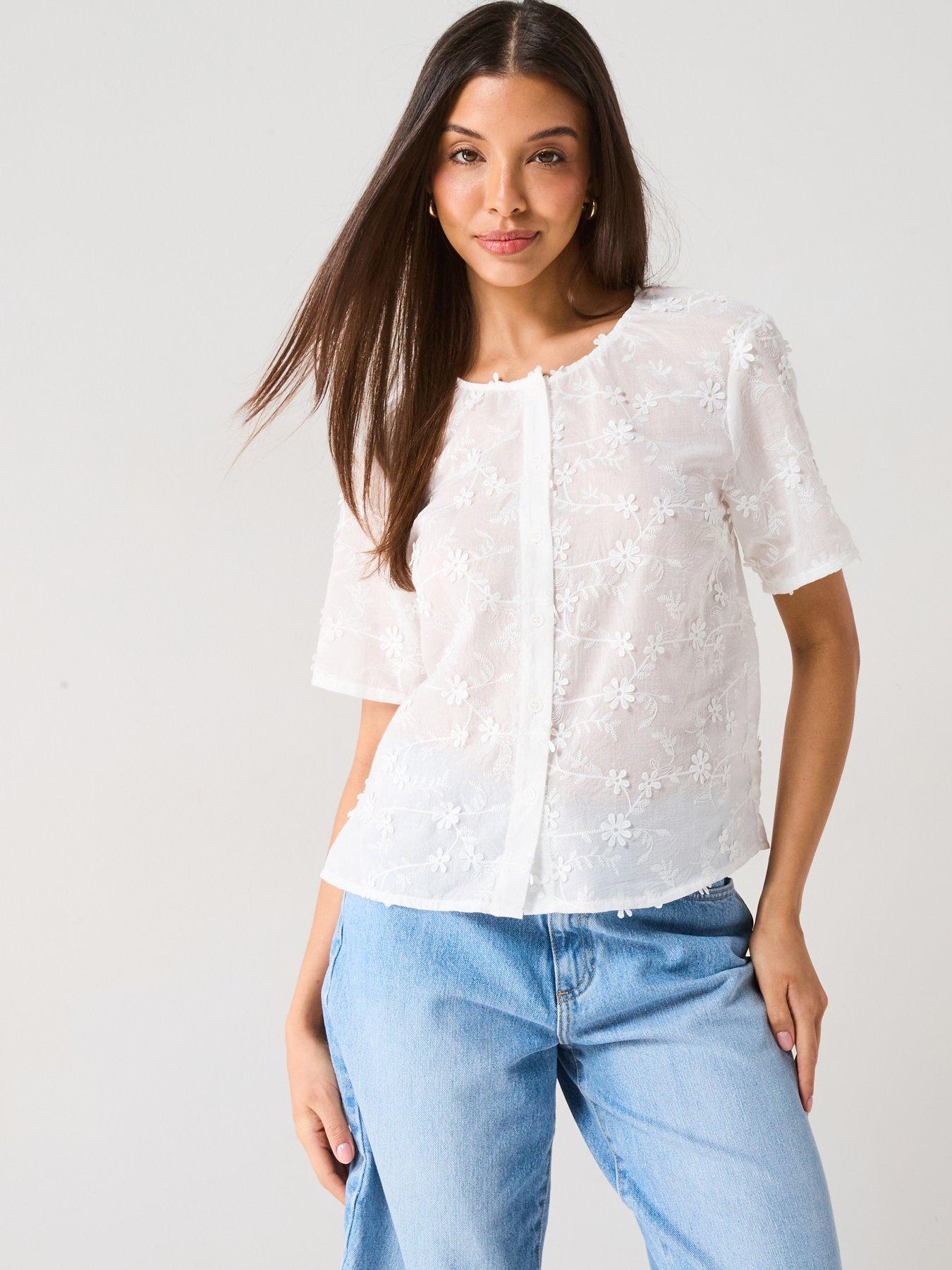 Image 1 of 4 of PIECES Short Sleeve Top - Multi