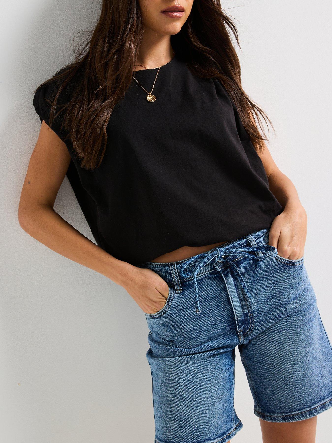 Image 5 of 6 of JDY Short Sleeve Bubble Top - Black