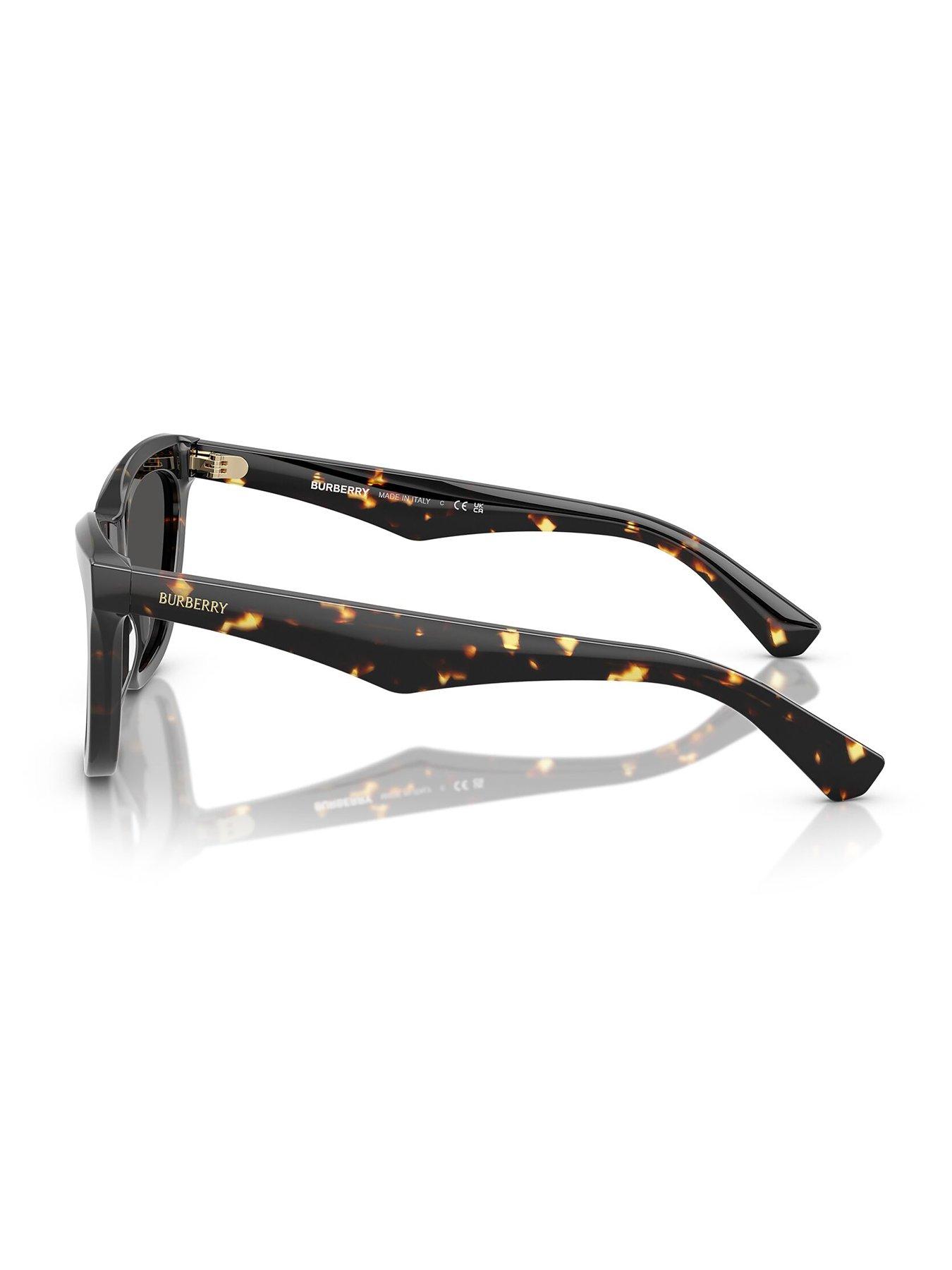 Image 2 of 4 of Burberry 0Be4435 Cat Eye Sunglasses - Black