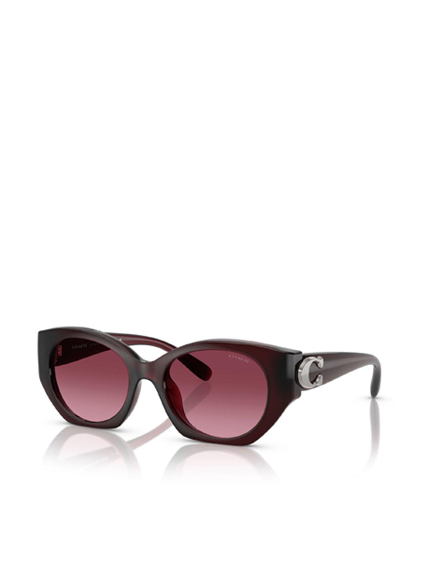 Image of COACH 0Hc8407U Oval Sunglasses - Black