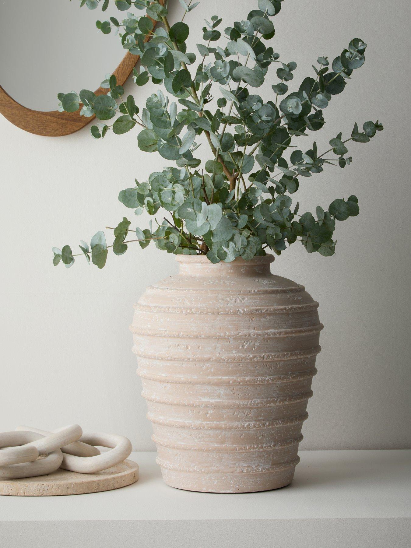 Image 1 of 5 of Michelle Keegan Home Ribbed Ceramic Urn Vase